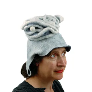 ~ Adopted ~ White Surrealistic Brain Hat