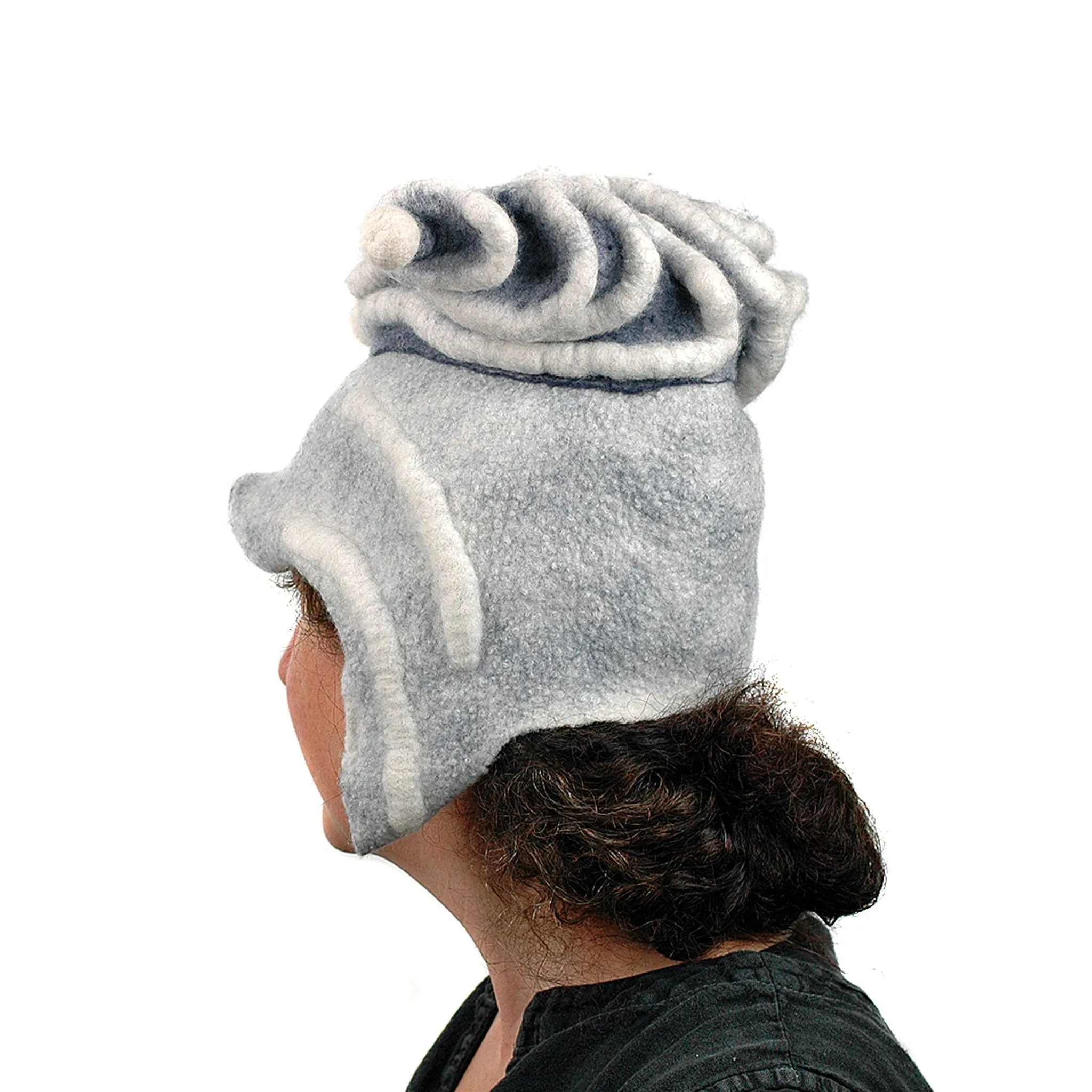~ Adopted ~ White Surrealistic Brain Hat