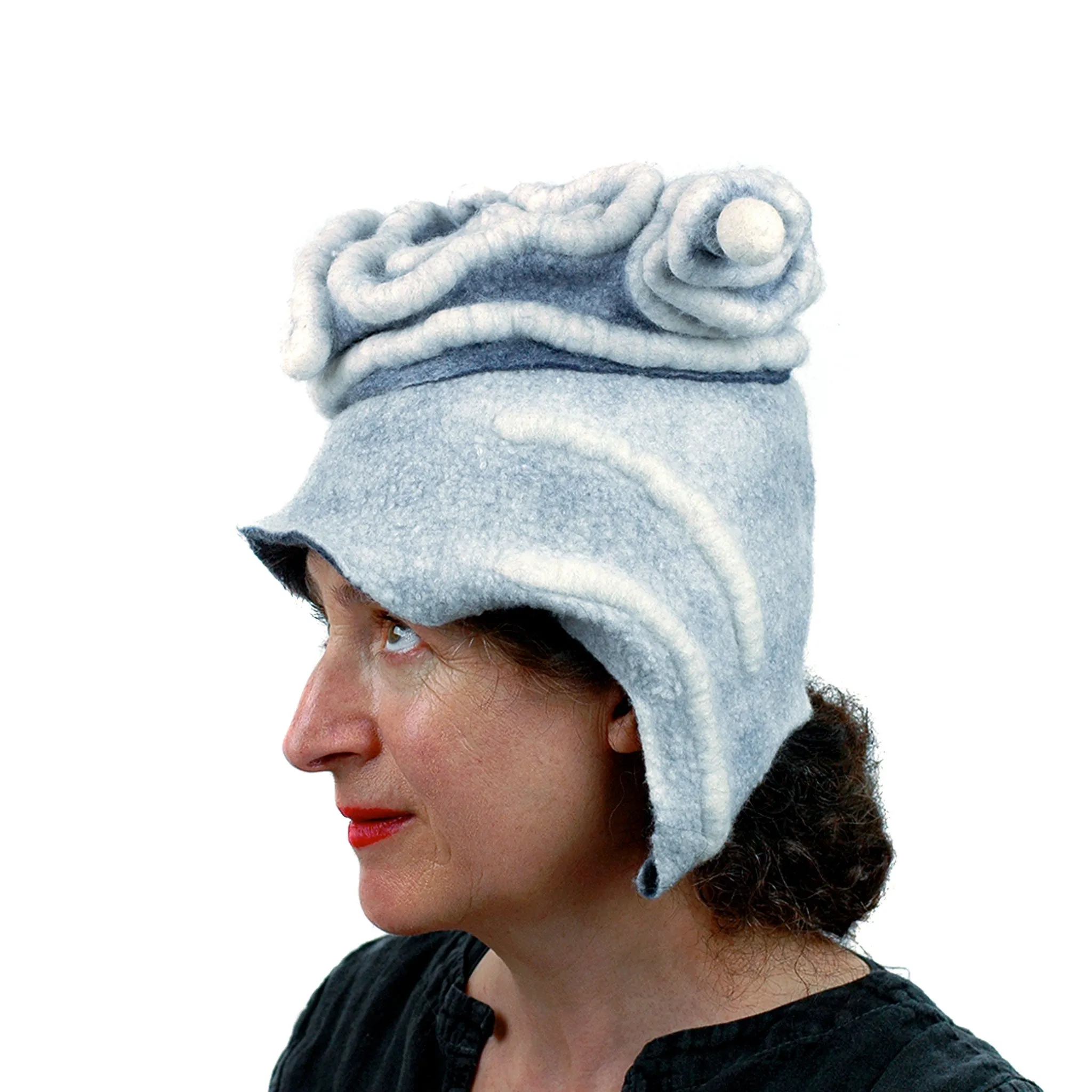 ~ Adopted ~ White Surrealistic Brain Hat