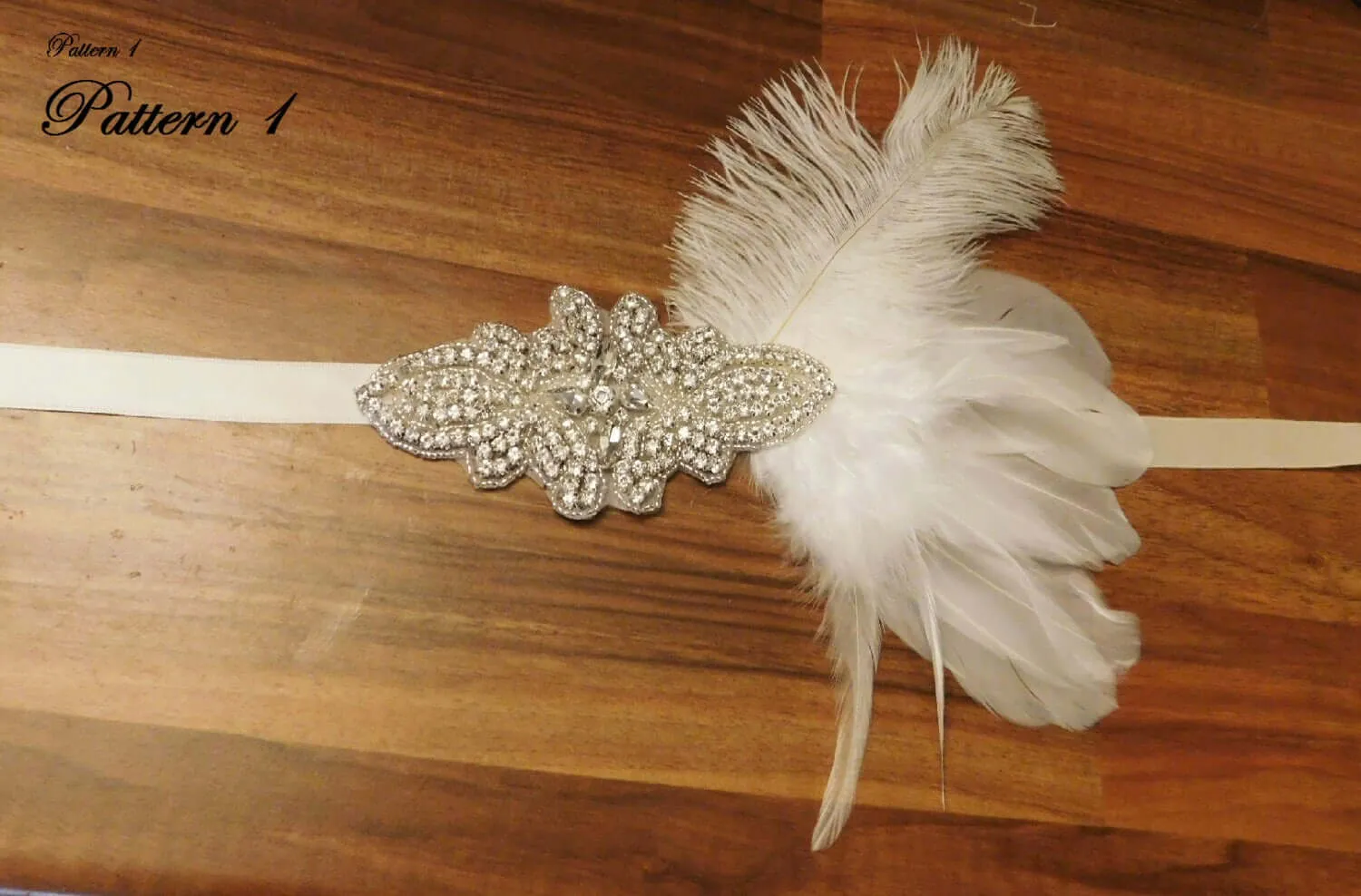 1920s Flapper Headpiece, Gatsby Headband, Crystal Beaded Great Gatsby Headband, Vintage 1920s-40s sparkly headband, Feather fascinator