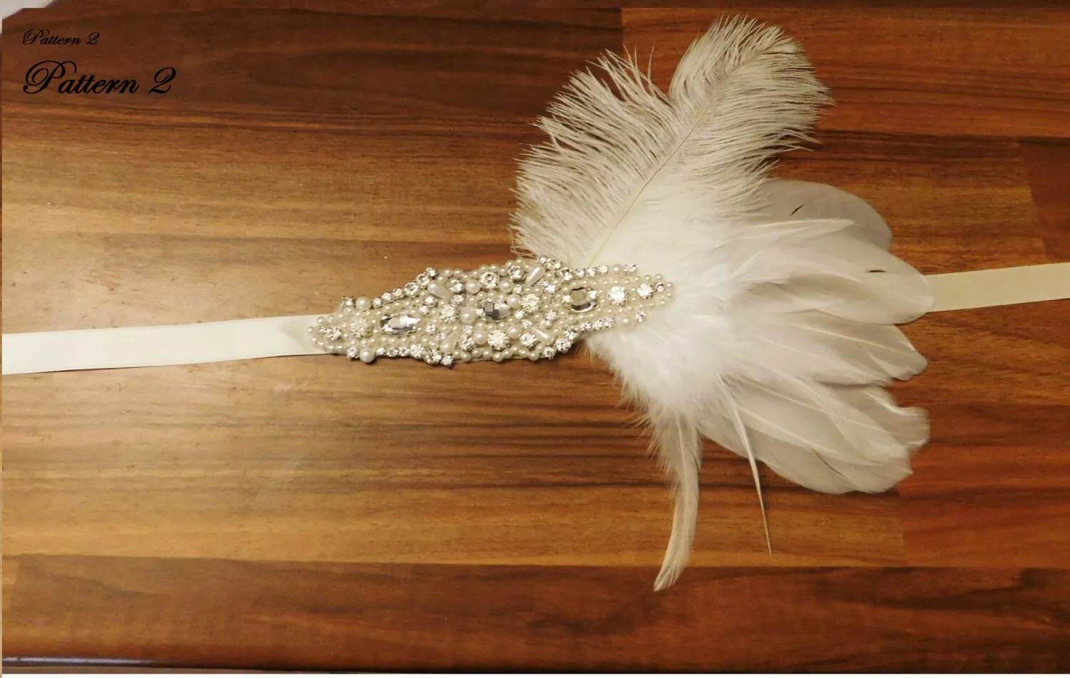 1920s Flapper Headpiece, Gatsby Headband, Crystal Beaded Great Gatsby Headband, Vintage 1920s-40s sparkly headband, Feather fascinator