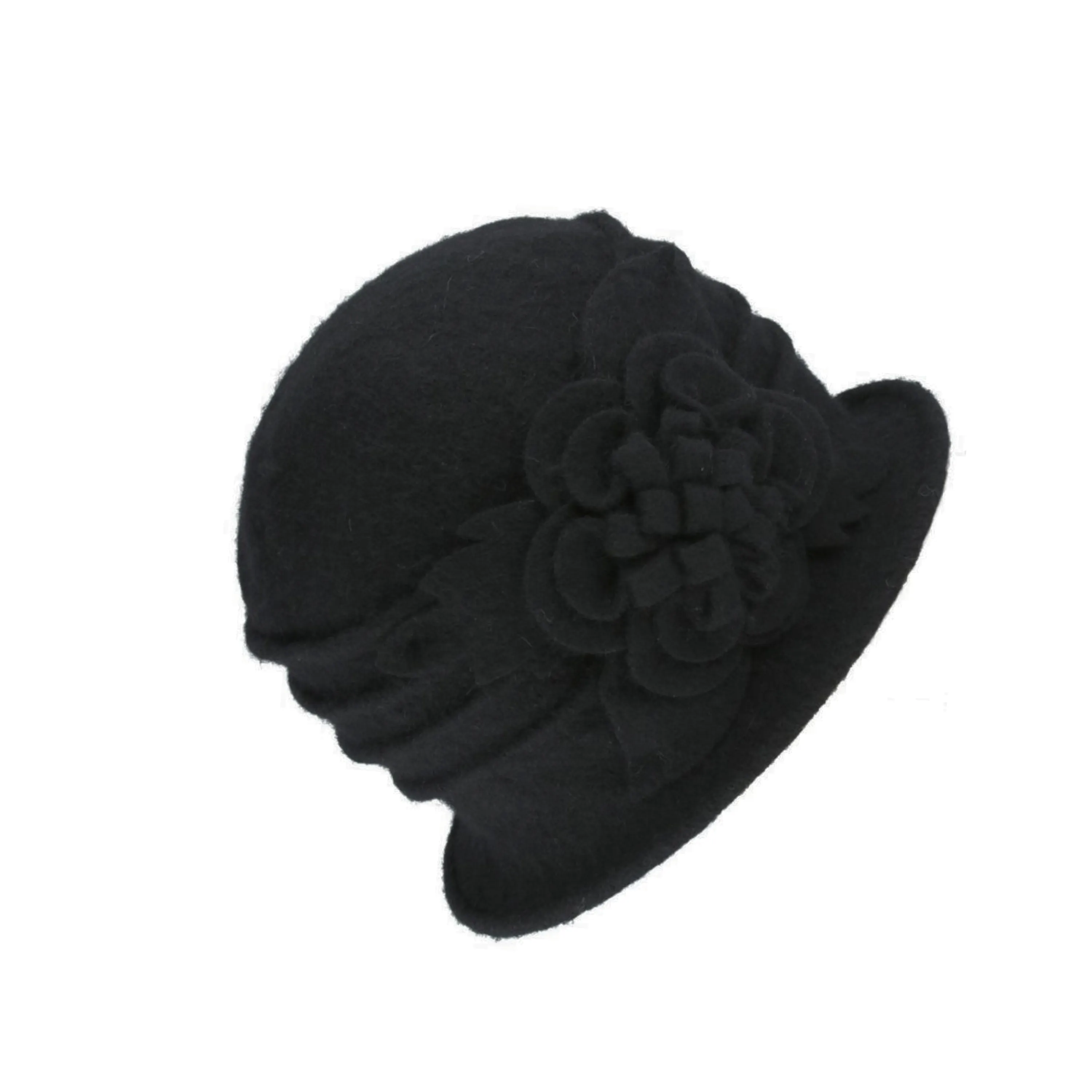 1920s Style for Ladies Wool Cloche Bucket Hats