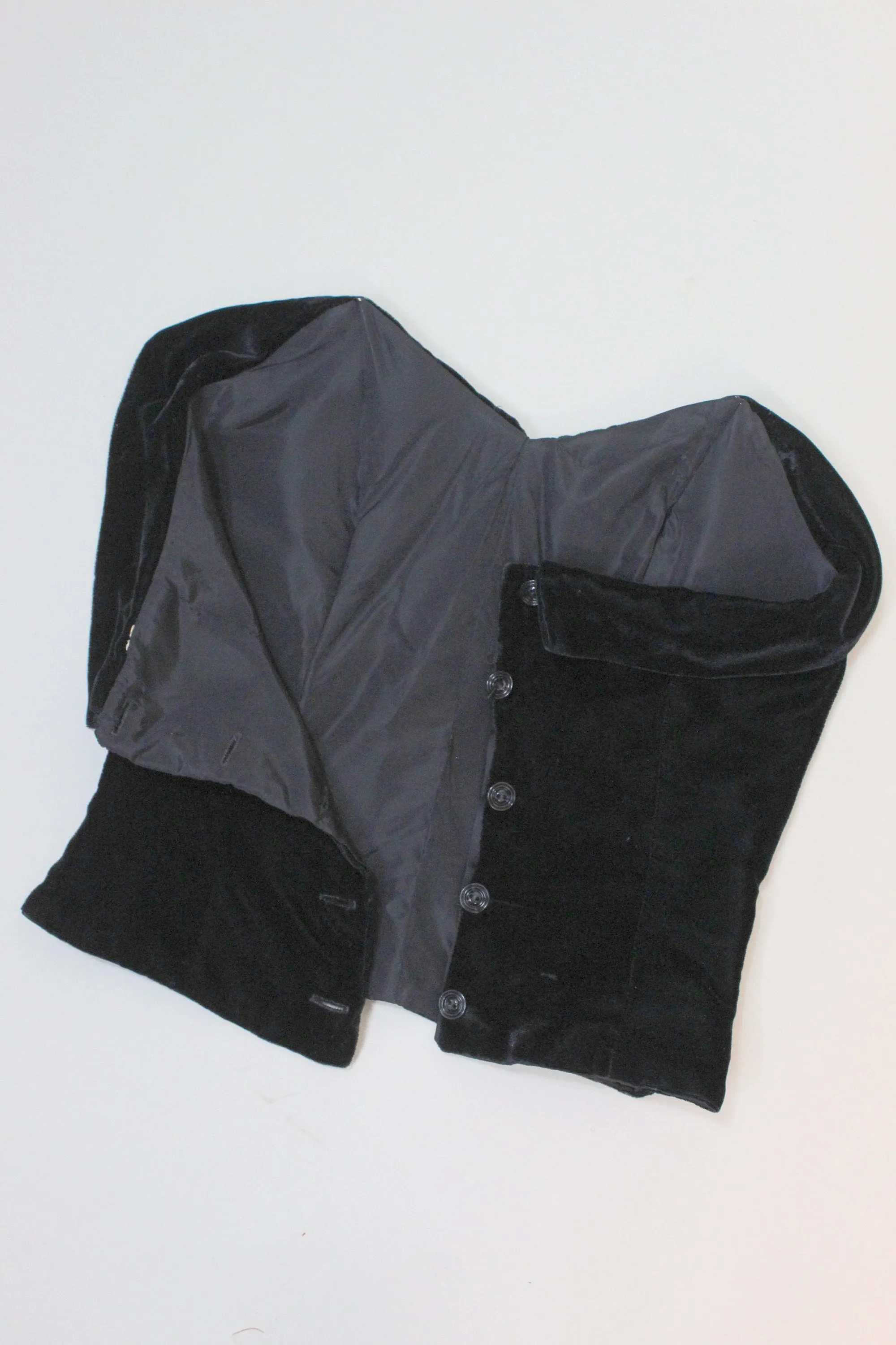 1950s VELVET bustier button back top xs  | new fall