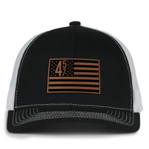 45 47 Leather Patch Hat