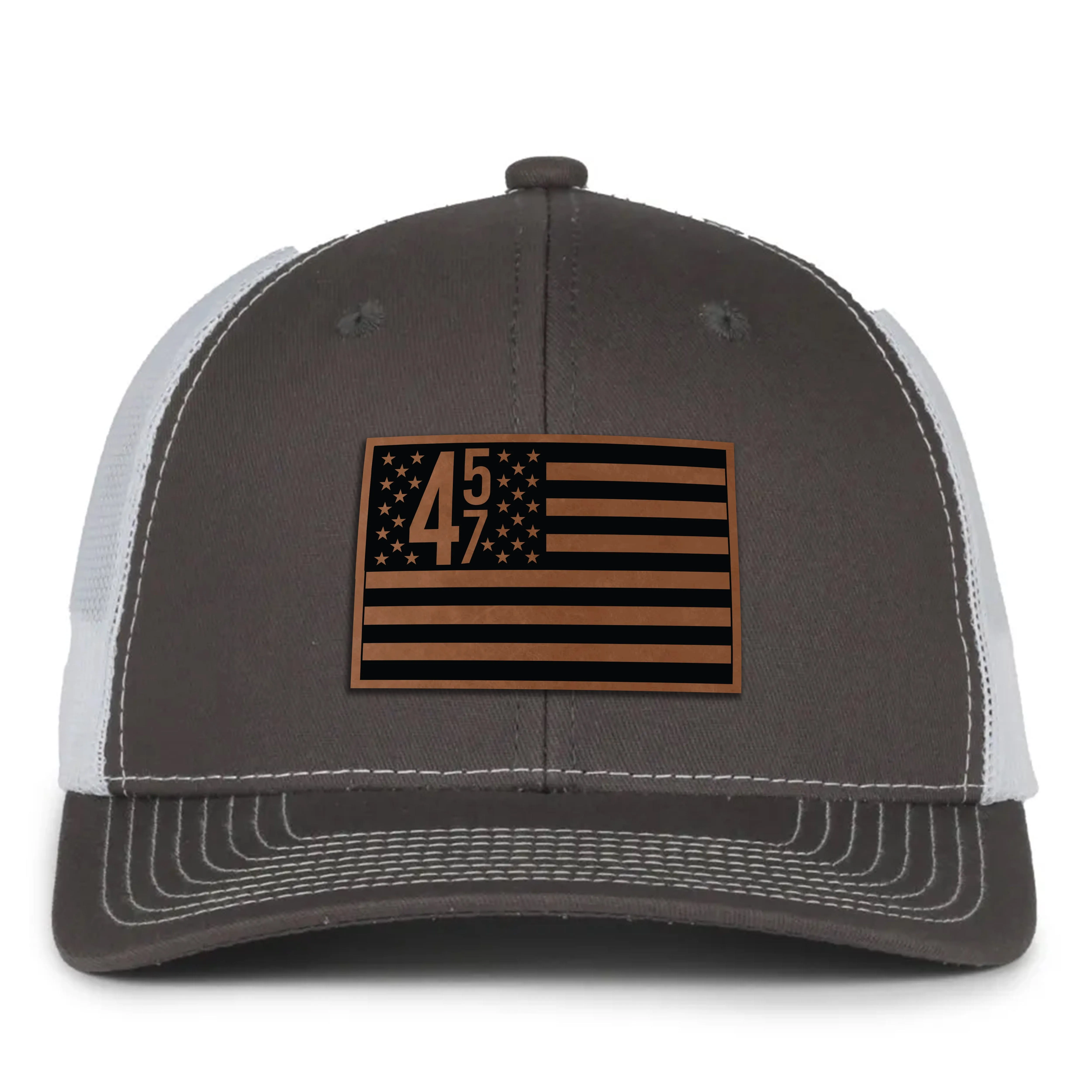45 47 Leather Patch Hat