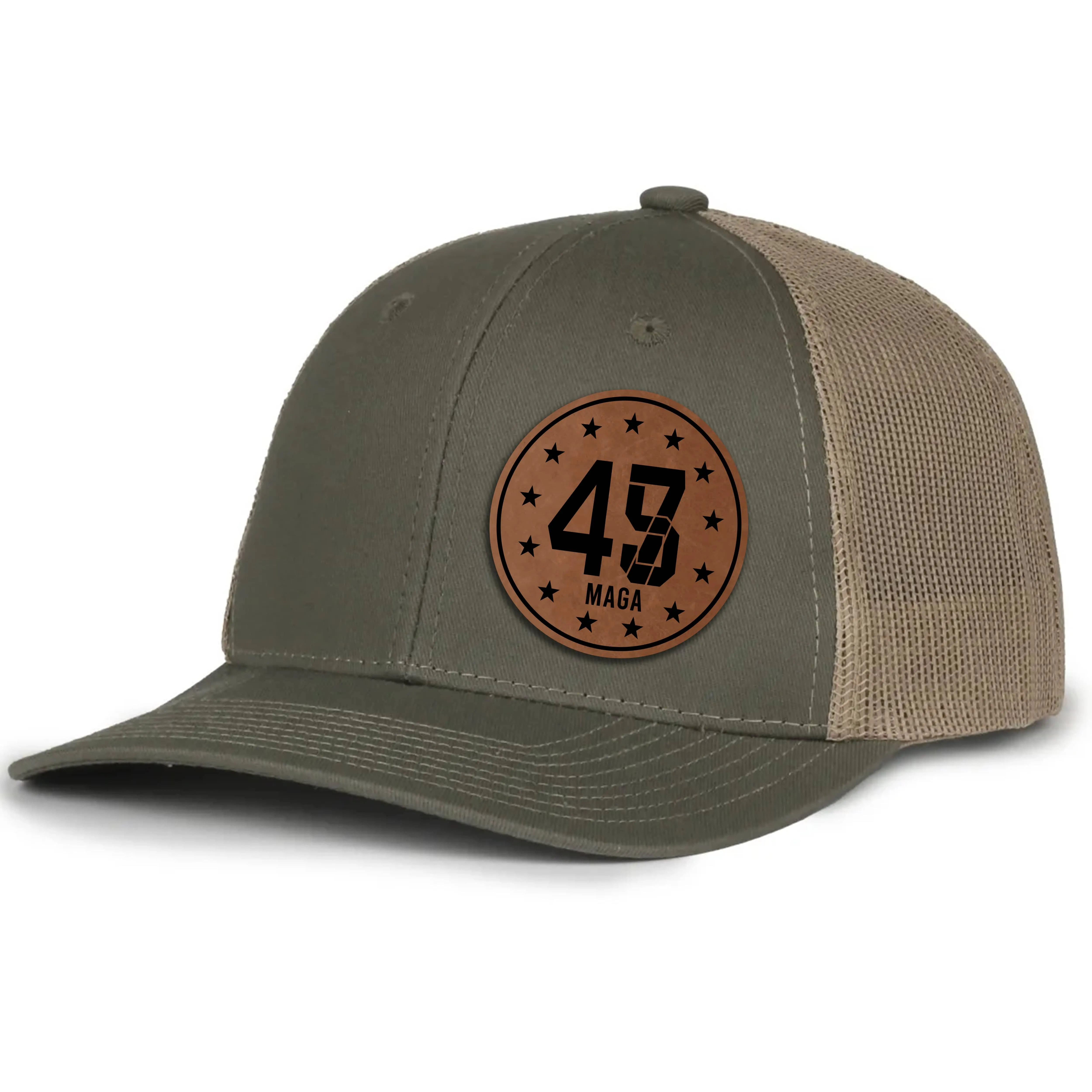 45 47 Leather Patch Hat