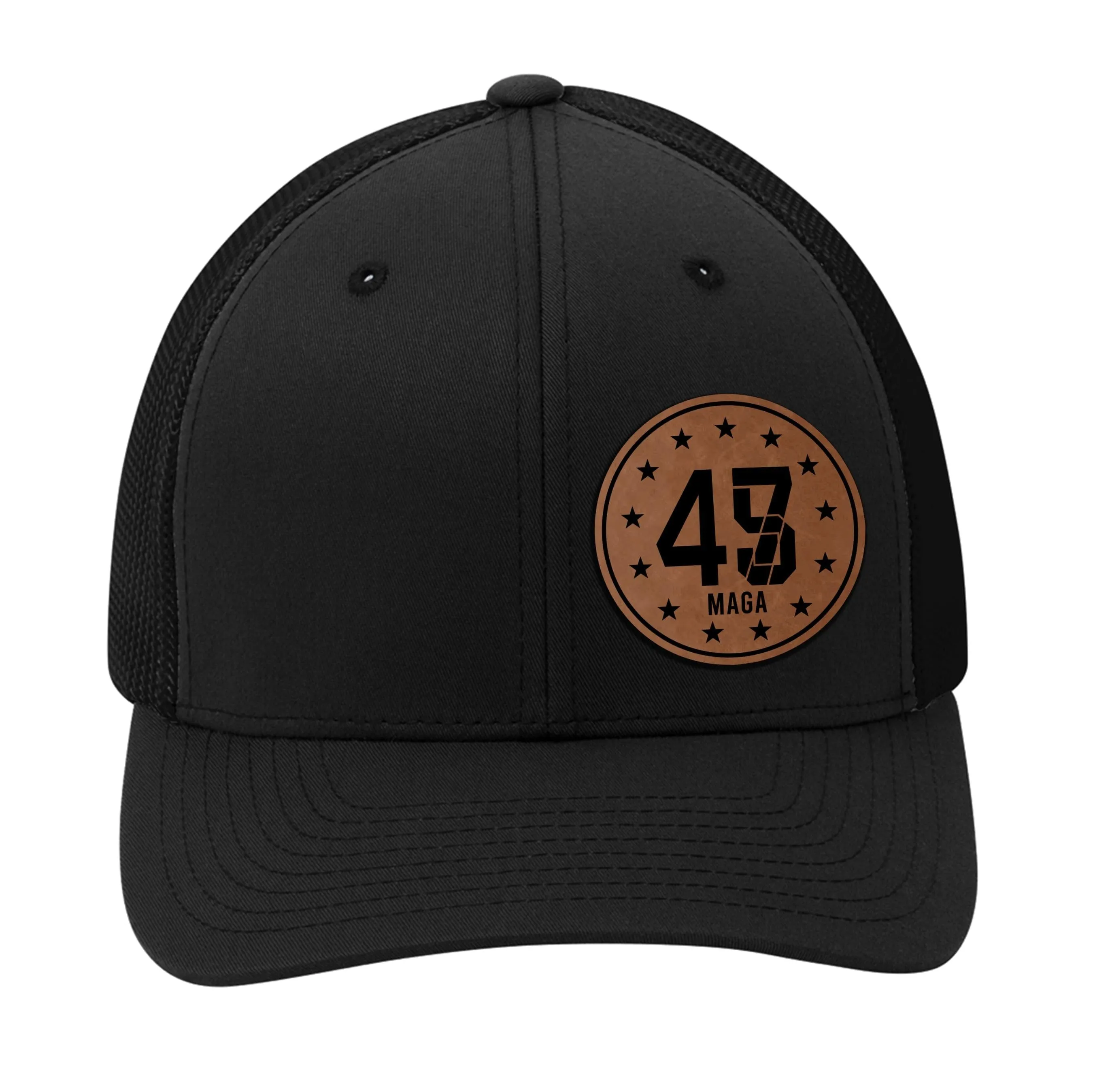 45 47 Leather Patch Hat