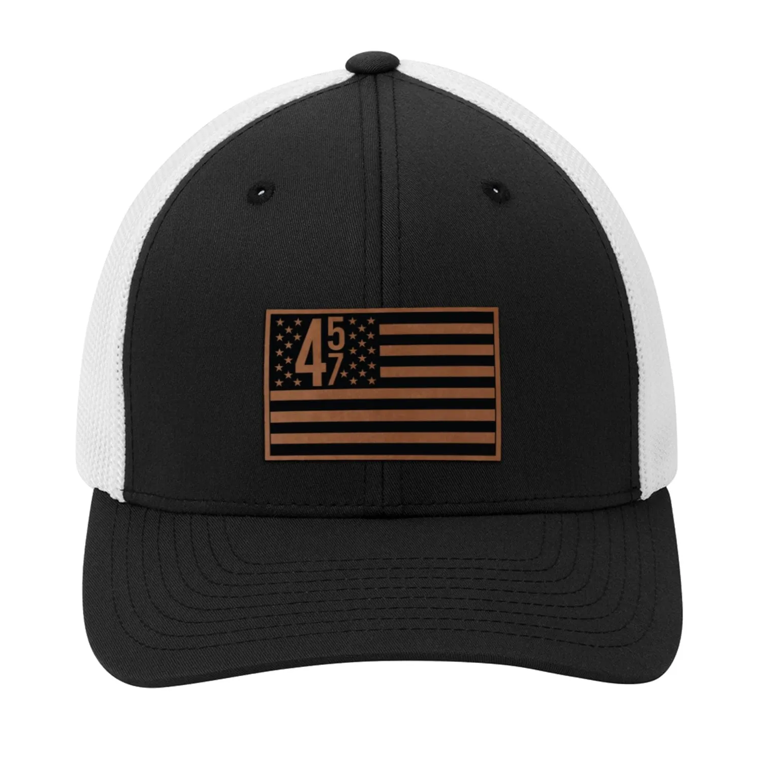 45 47 Leather Patch Hat