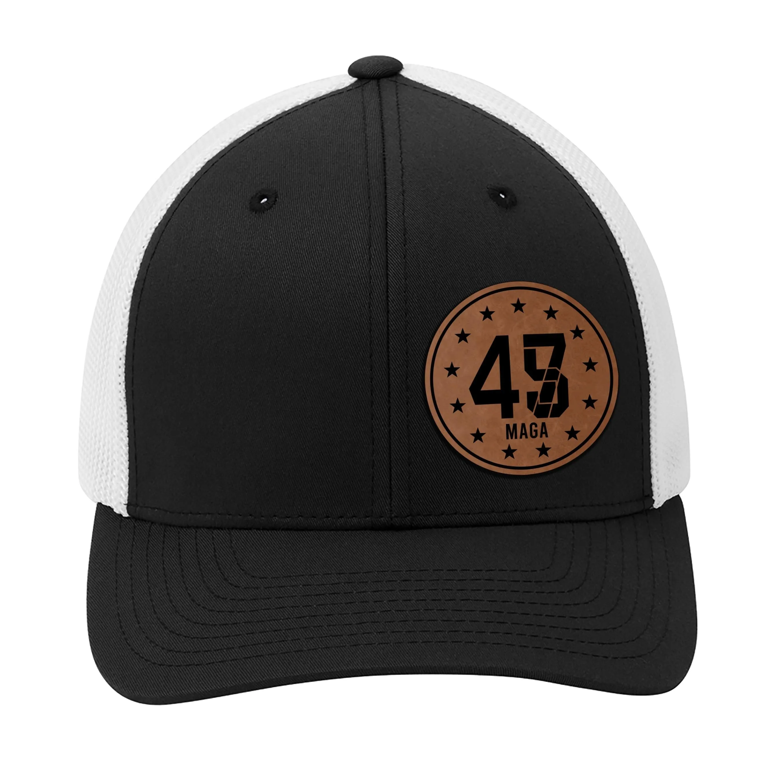 45 47 Leather Patch Hat