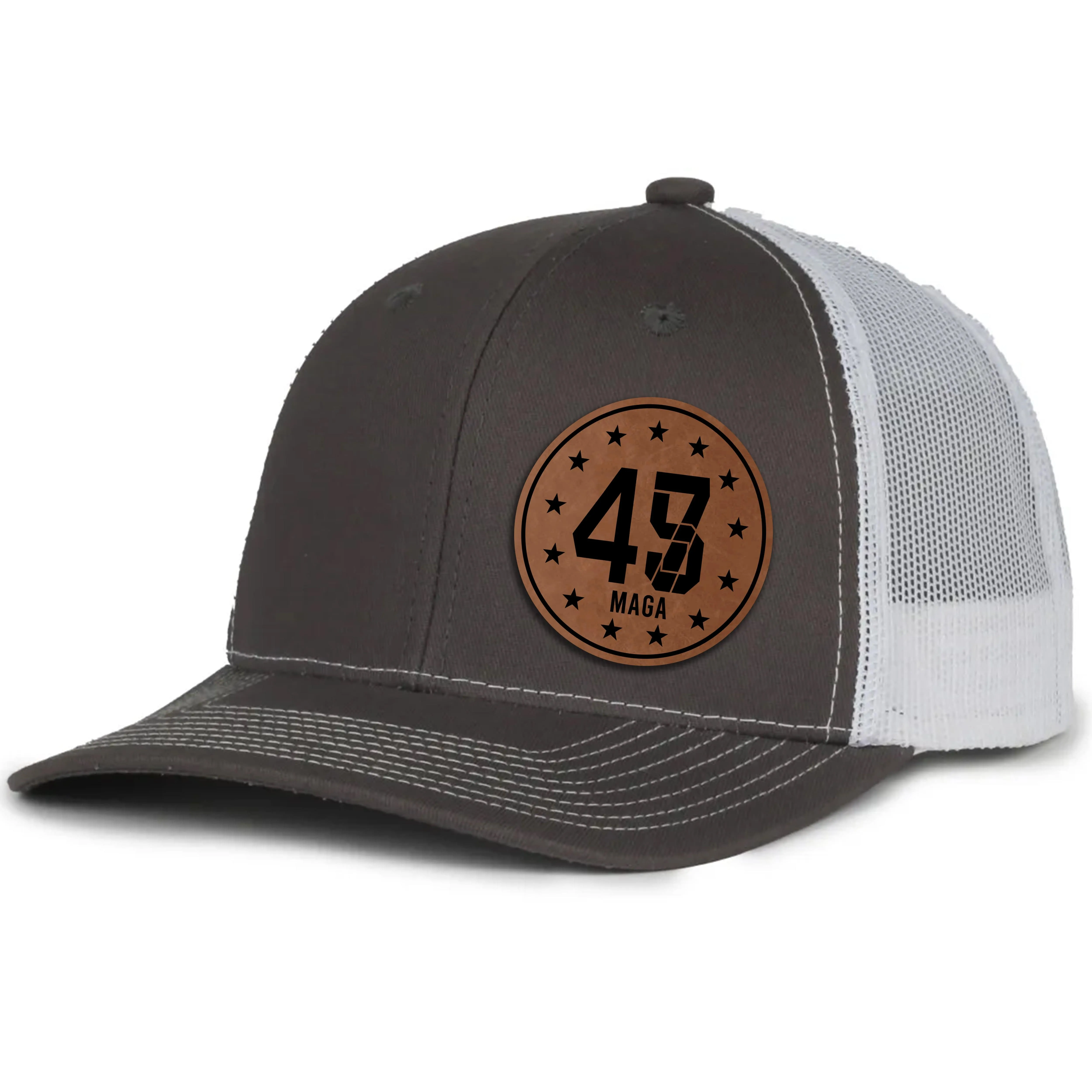 45 47 Leather Patch Hat