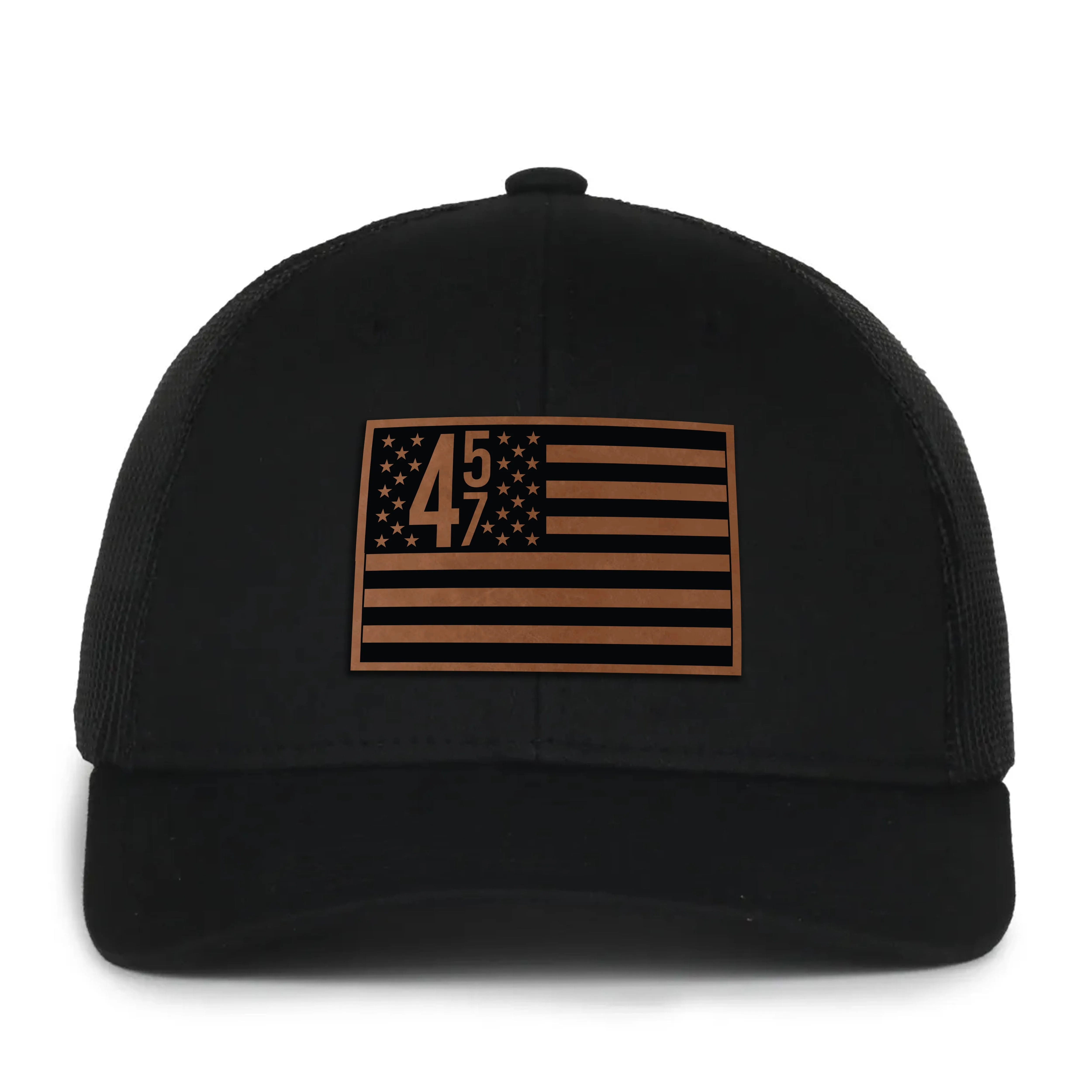 45 47 Leather Patch Hat