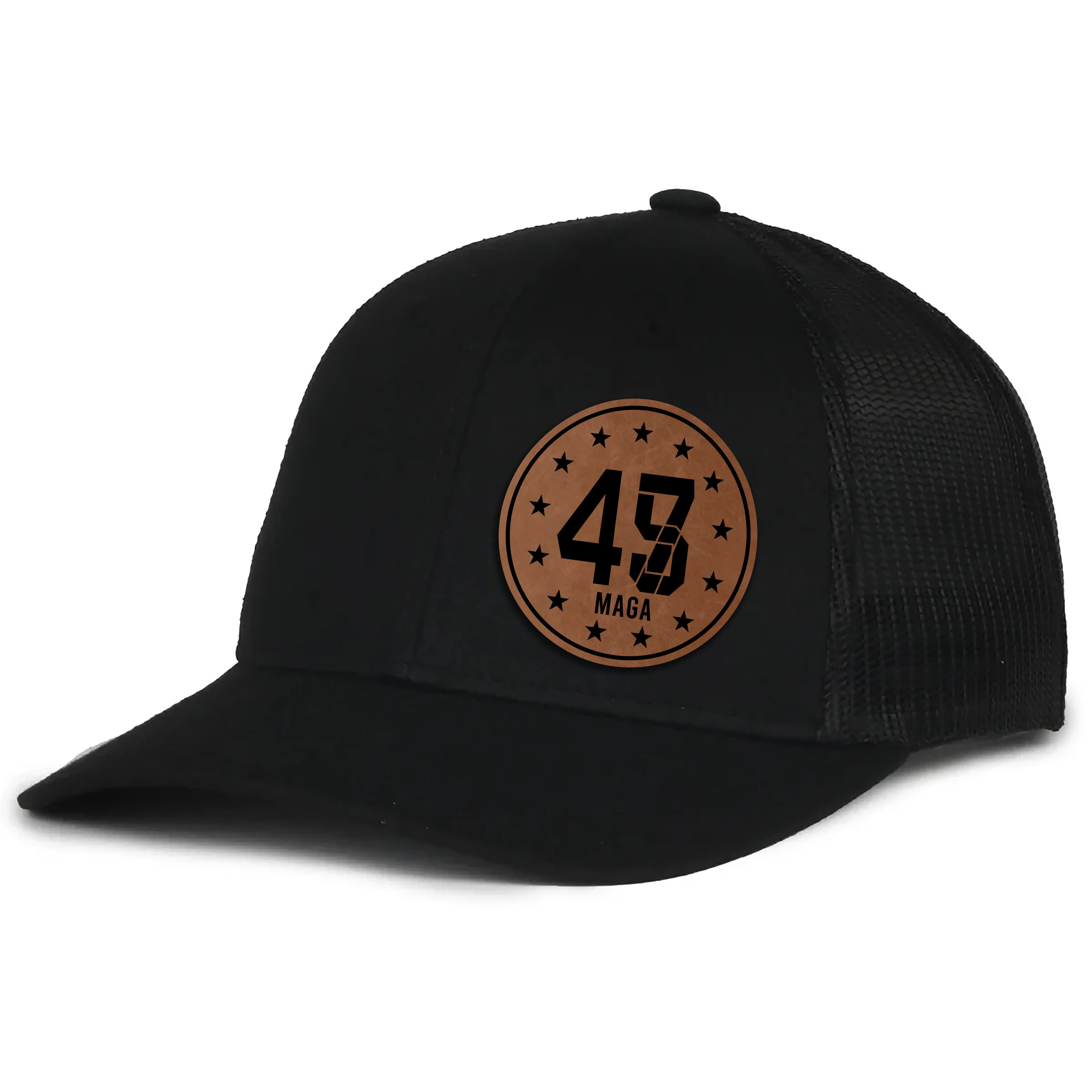 45 47 Leather Patch Hat
