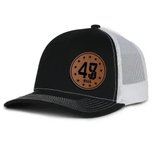 45 47 Leather Patch Hat