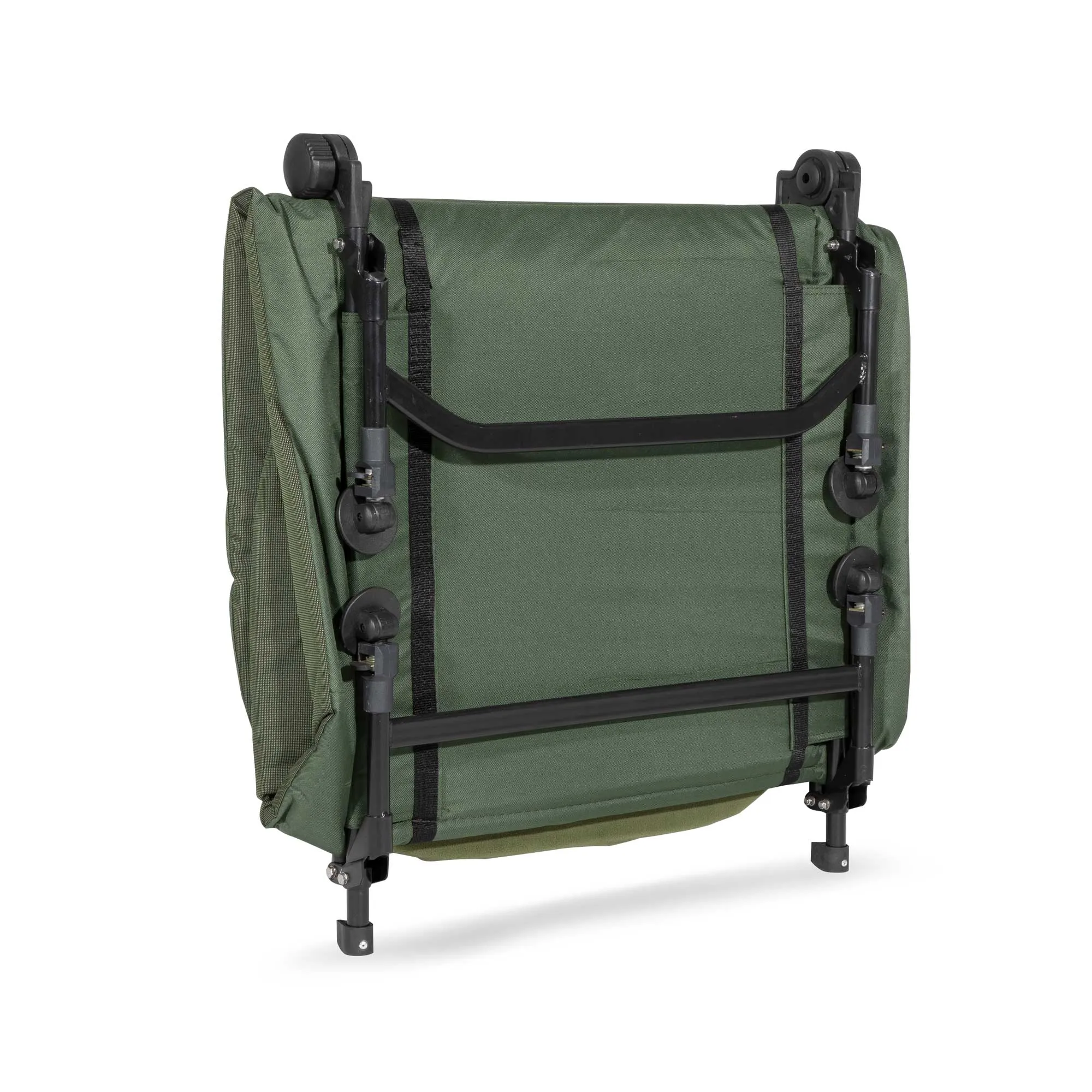 Adjustable Fishing Bedchair Fleece Mattress, Built-In Pillow, 6 Adjustable Feet - DL77