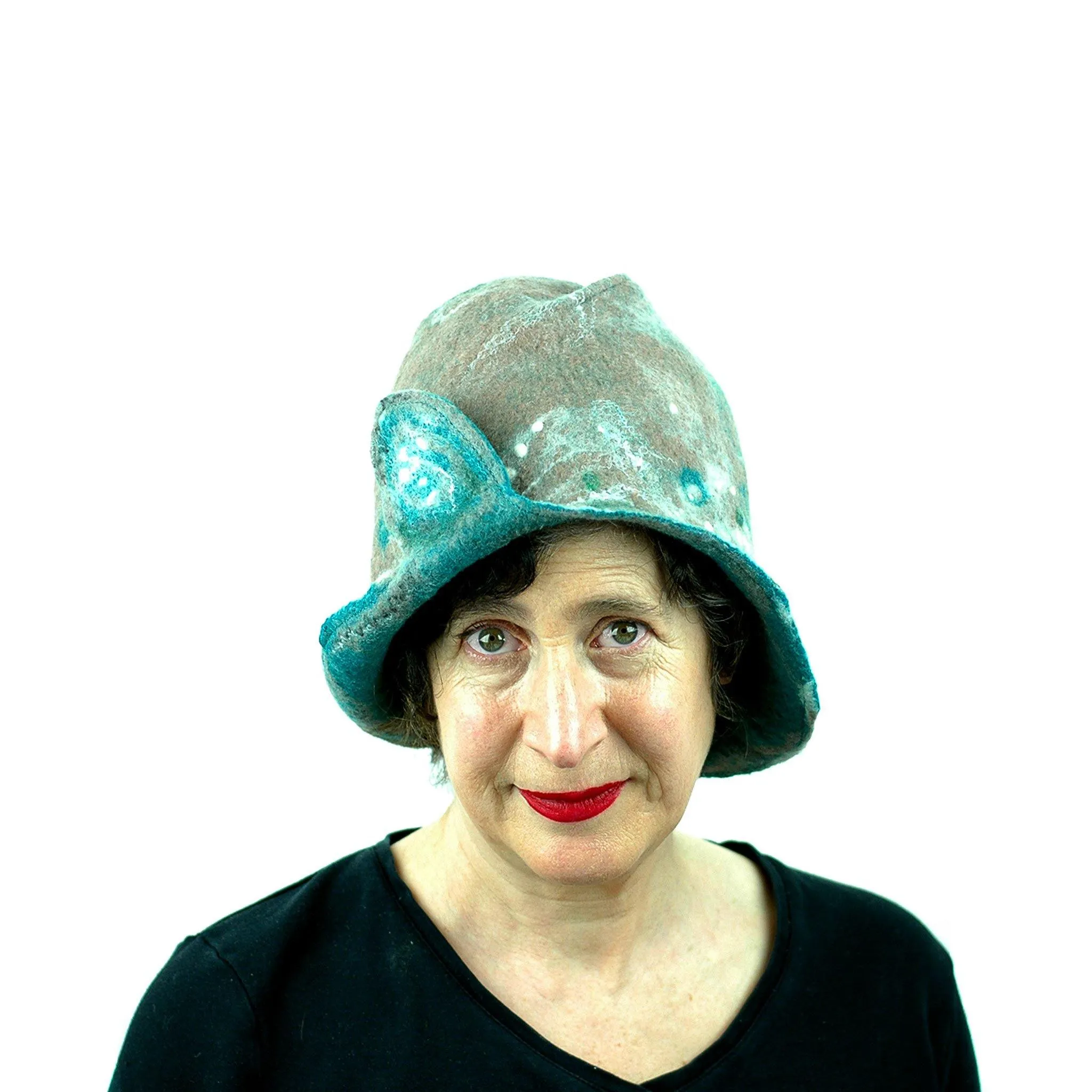 ~Adopted~ Felted Taupe Highland Cloche