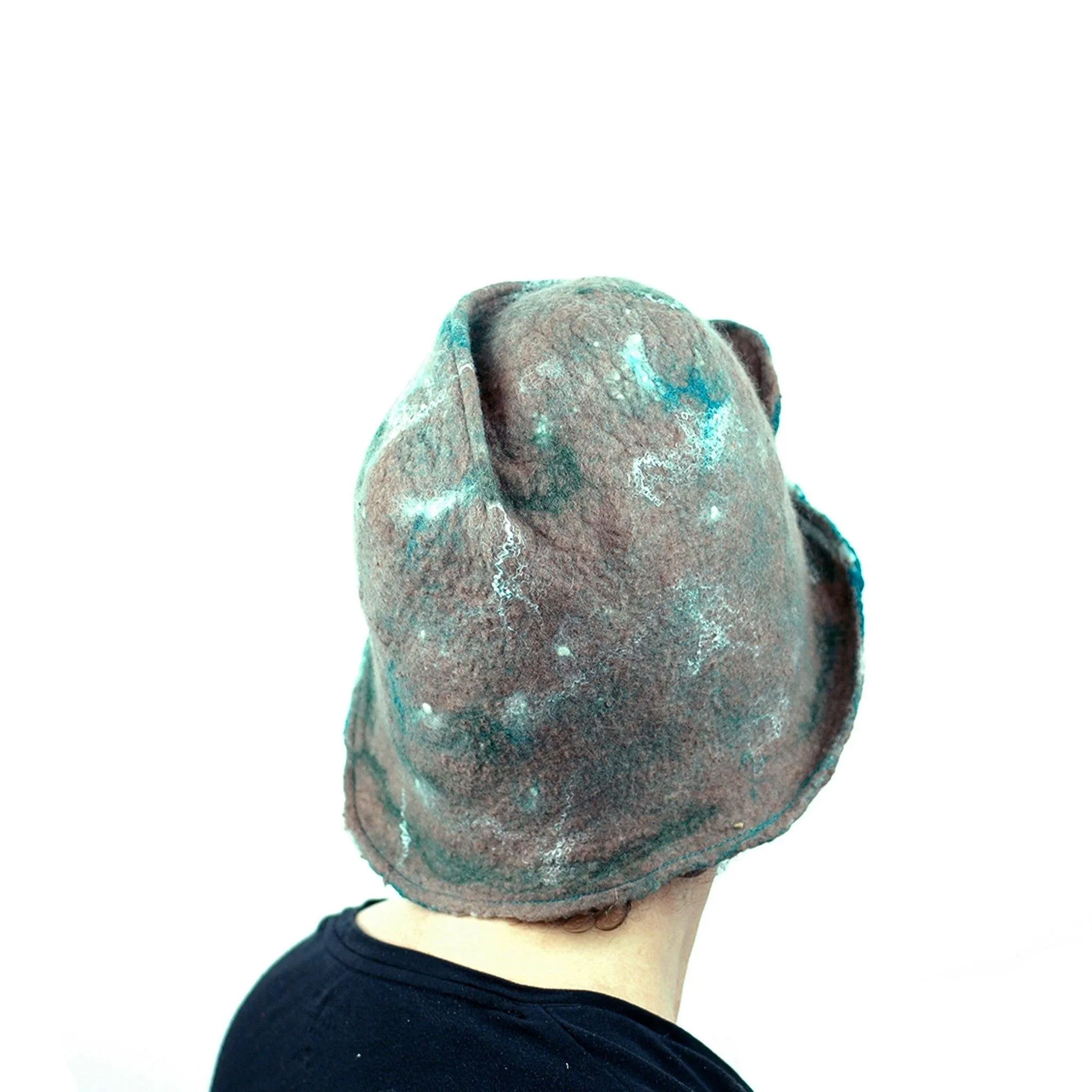 ~Adopted~ Felted Taupe Highland Cloche