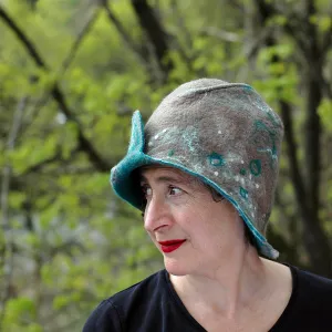 ~Adopted~ Felted Taupe Highland Cloche