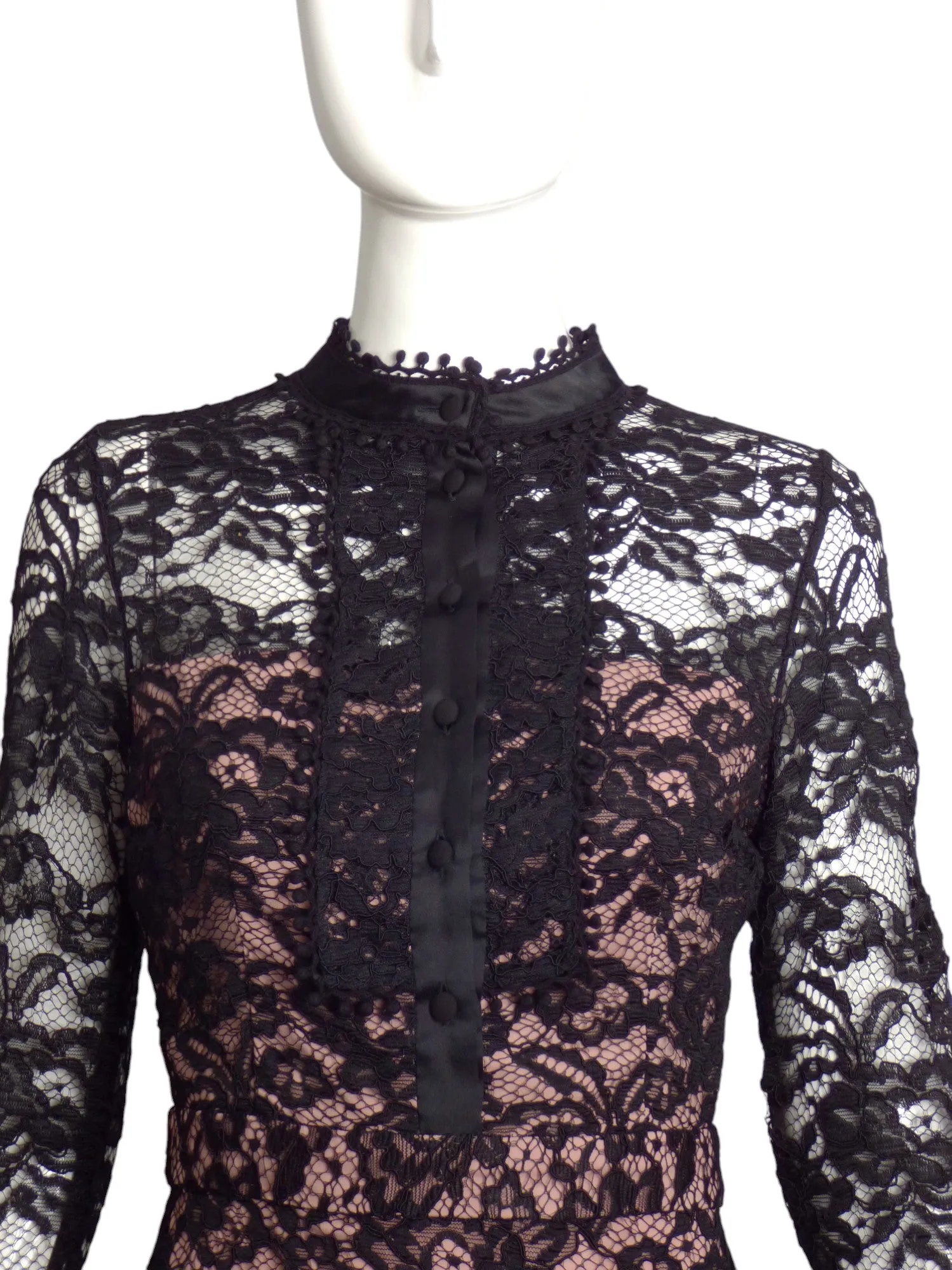 ALEXIS- NWT 2018 Black Lace Cocktail Dress, Size 2