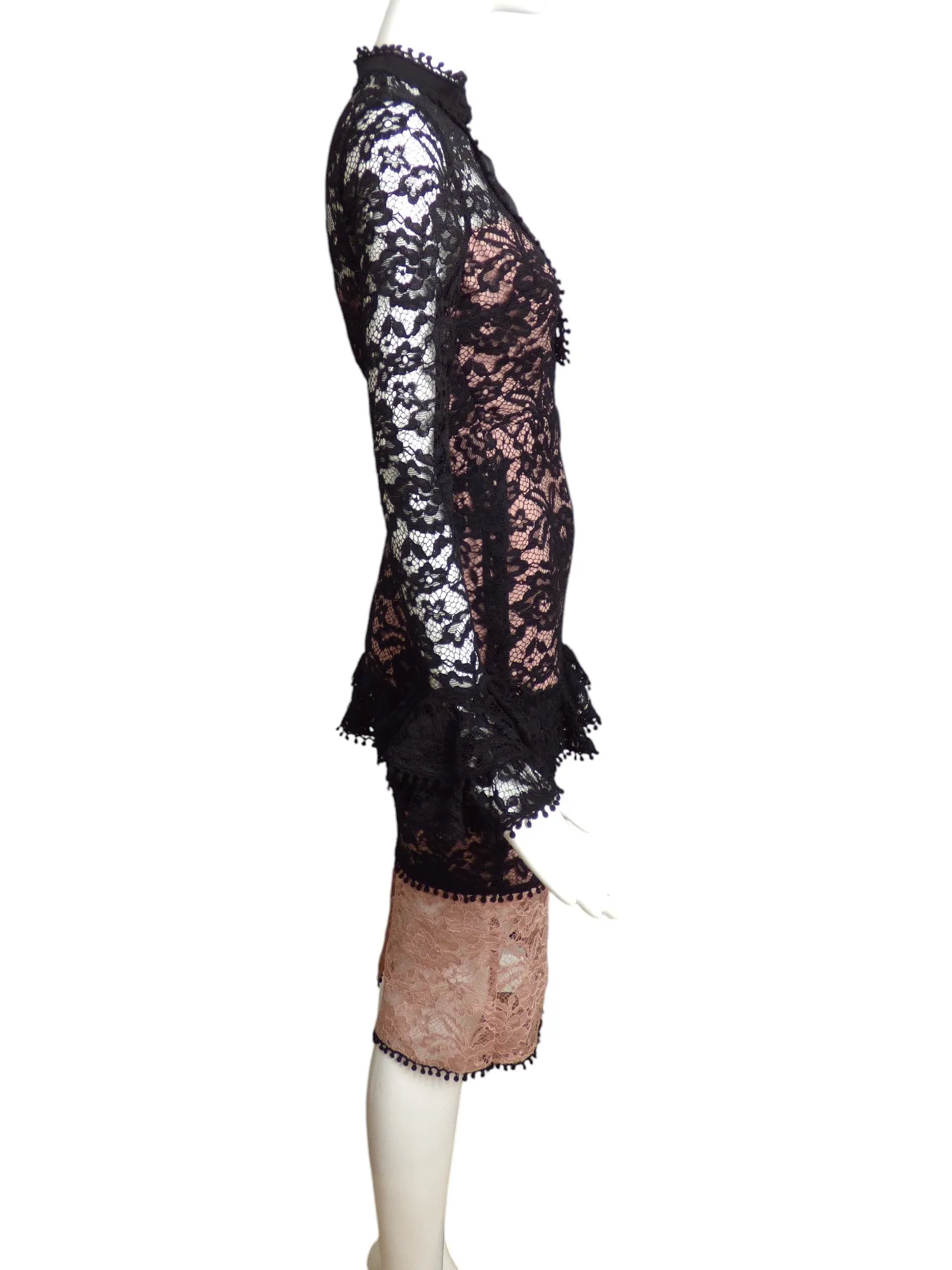 ALEXIS- NWT 2018 Black Lace Cocktail Dress, Size 2