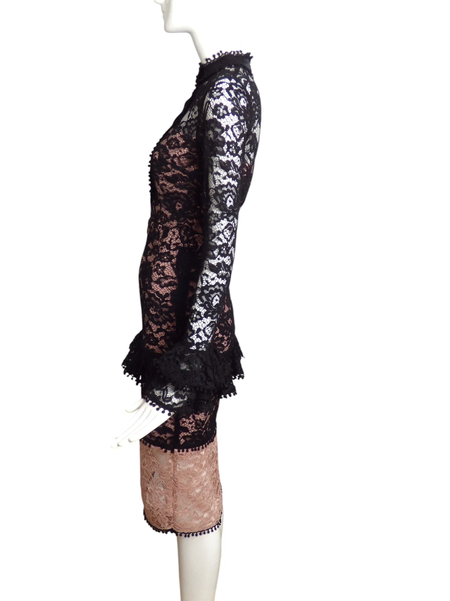 ALEXIS- NWT 2018 Black Lace Cocktail Dress, Size 2