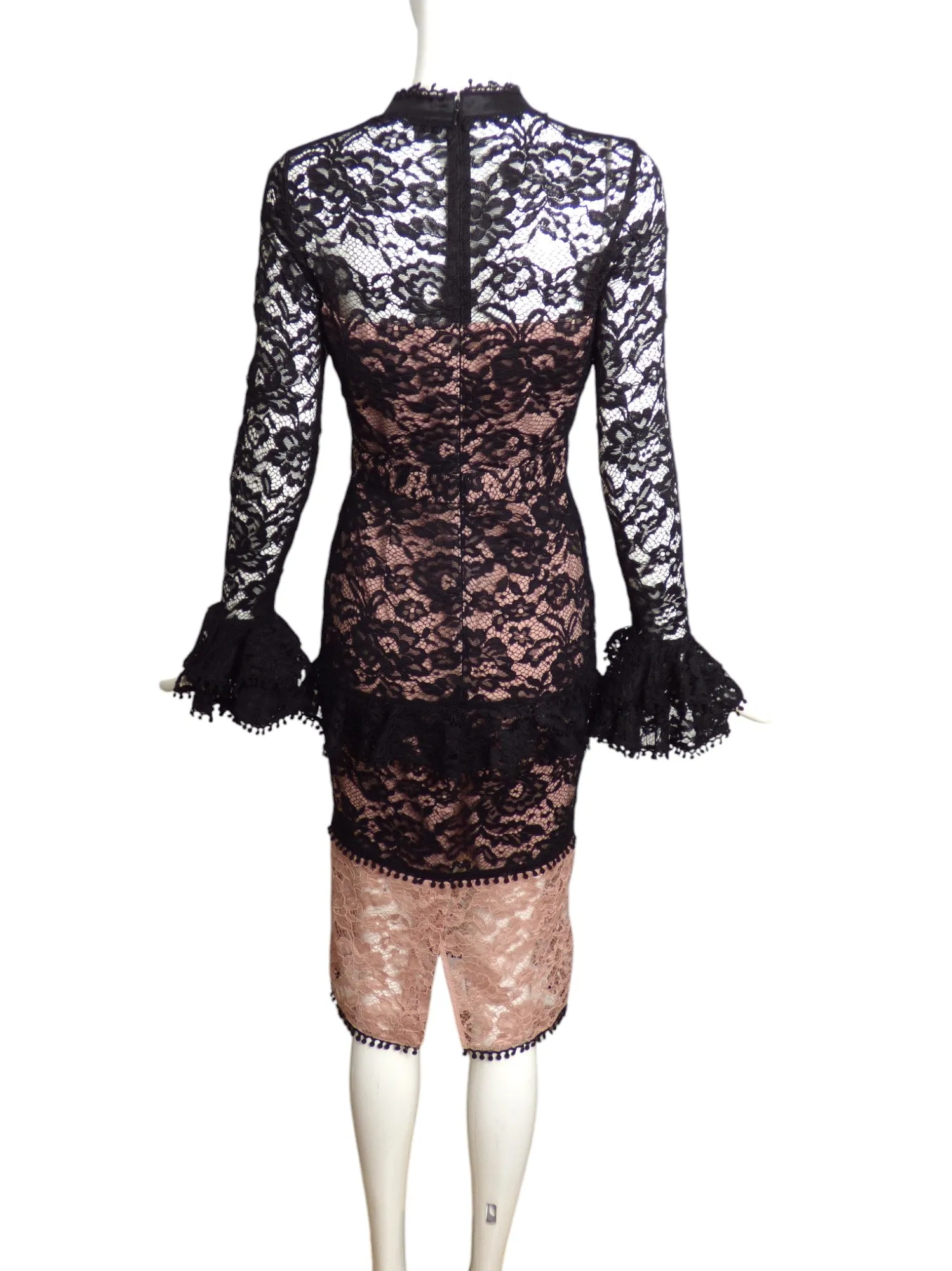 ALEXIS- NWT 2018 Black Lace Cocktail Dress, Size 2