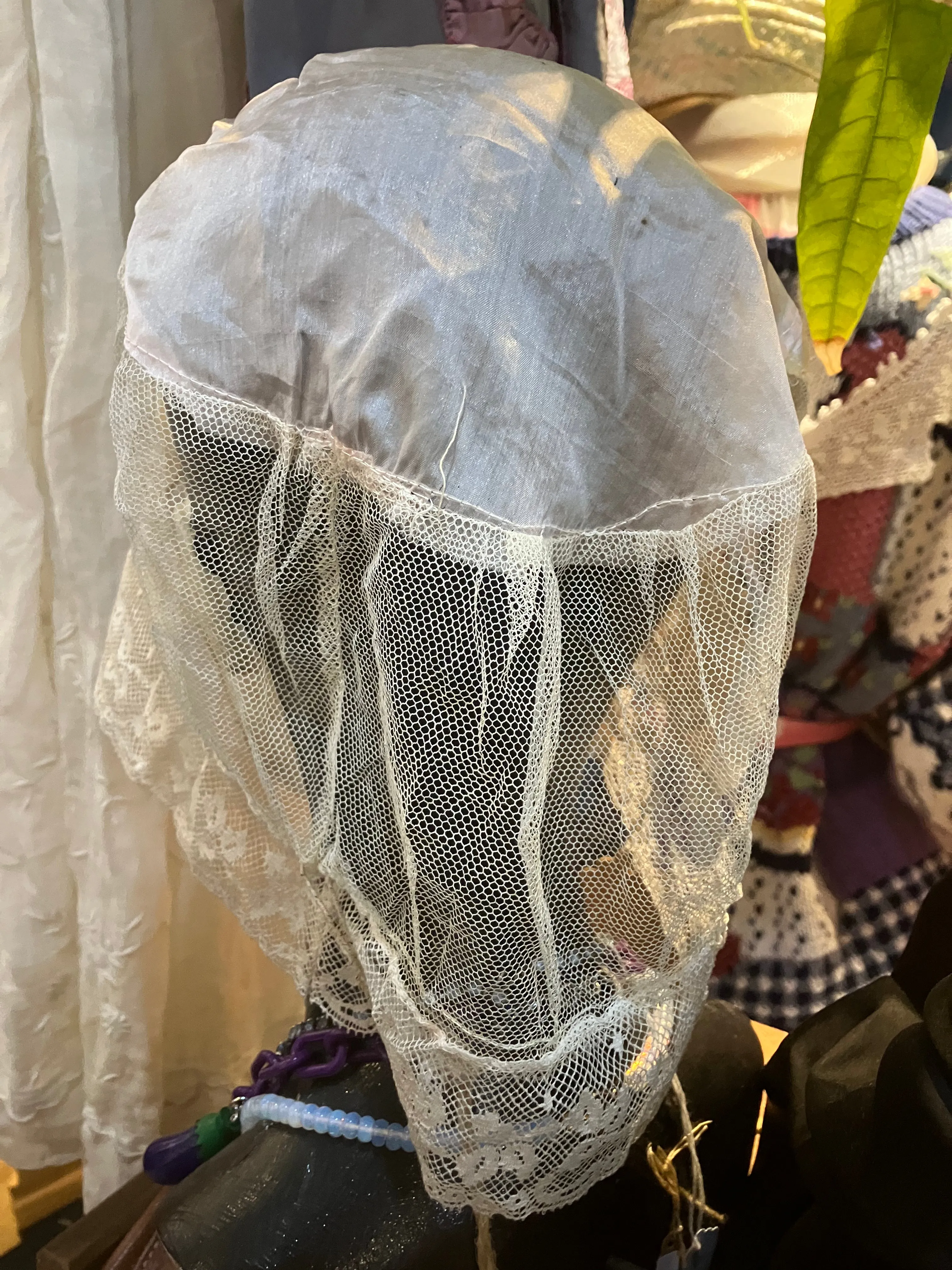 Antique Cream and Lavender Night Cap