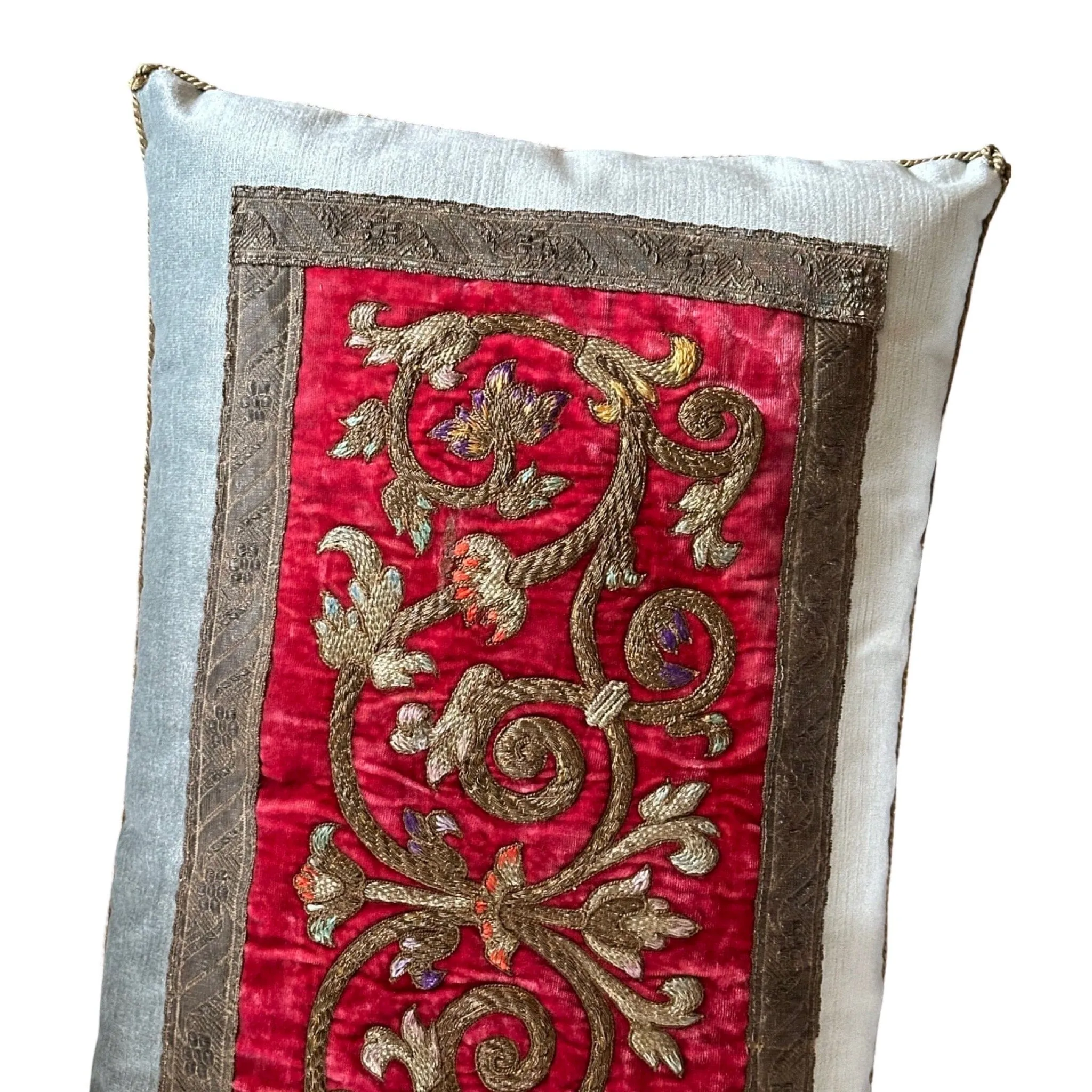 Antique European Silk and Metallic Embroidery (#E030824 | 14 1/2 x 26")