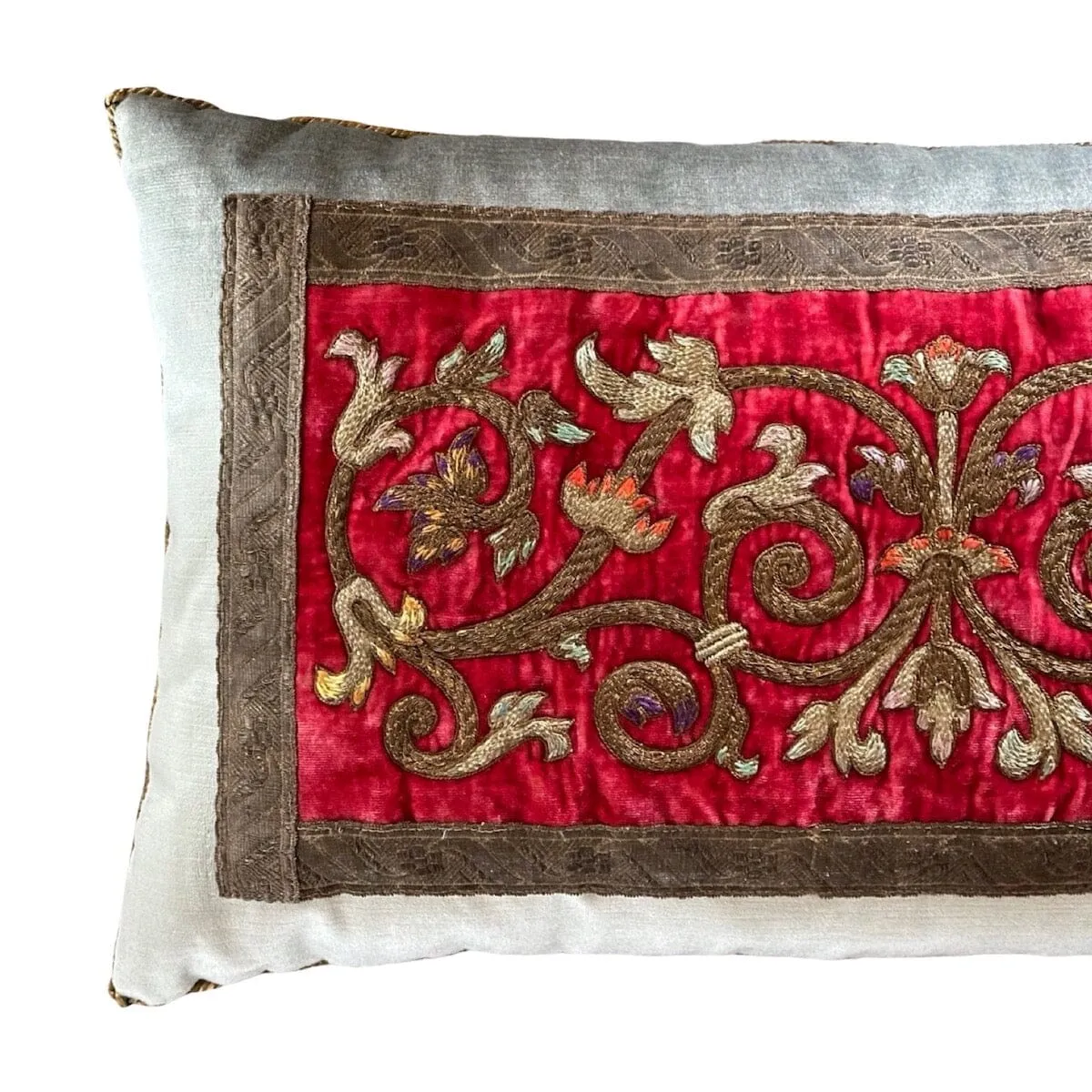 Antique European Silk and Metallic Embroidery (#E030824 | 14 1/2 x 26")