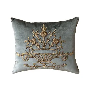 Antique Ottoman Empire Raised Gold Metallic Embroidery (#E031823 | 16 x 19")