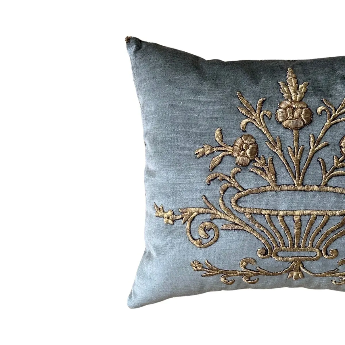 Antique Ottoman Empire Raised Gold Metallic Embroidery (#E031823 | 16 x 19")