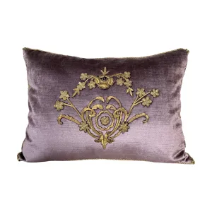 Antique Ottoman Empire Raised Gold Metallic Embroidery (#E092724A&B | 14x 19")