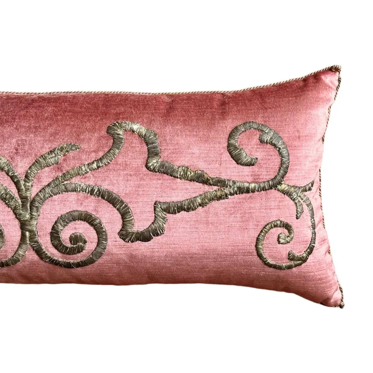 Antique Ottoman Empire Silver Metallic Embroidery (#E030224 | 13 x 31")