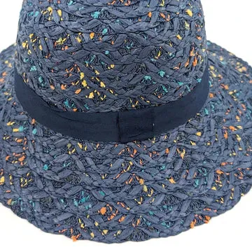 Black Ginger 57cm Dark Blue Confetti Cloche Foldable Hat - 601-240