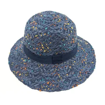 Black Ginger 57cm Dark Blue Confetti Cloche Foldable Hat - 601-240