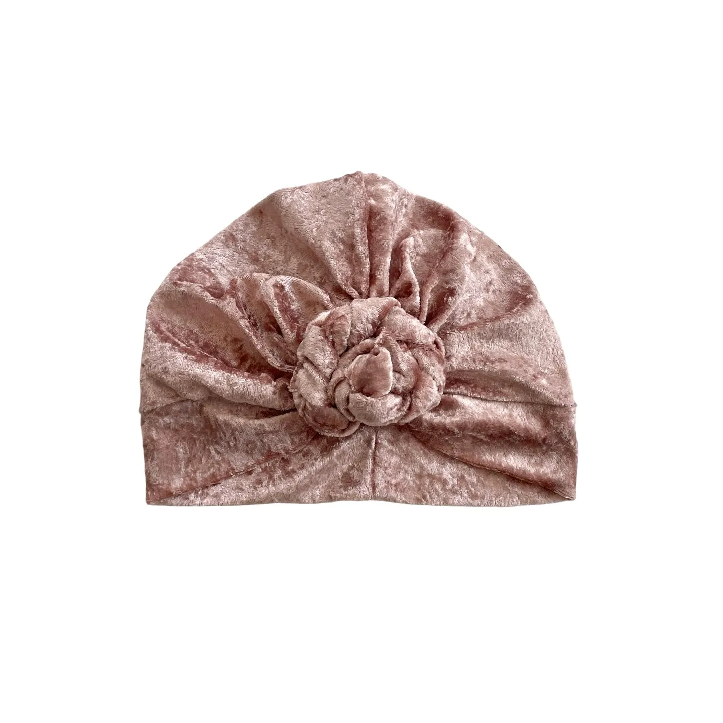 Blush Pink Velvet Chain Knot Turban Hat