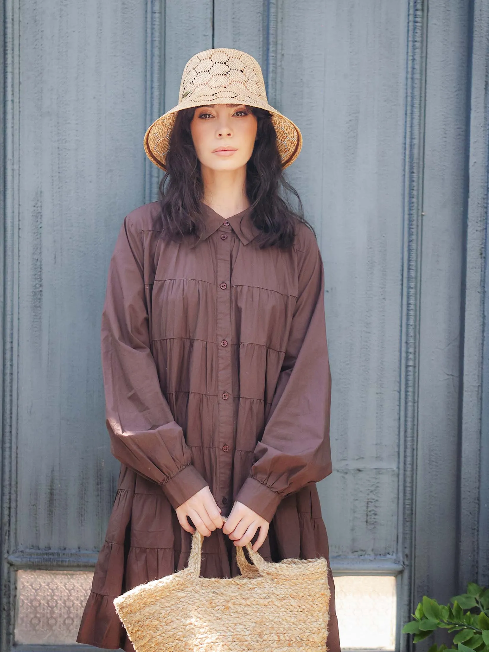 Boho Hemp Cloche  Hat – Handwoven Elegance by Mossant Paris