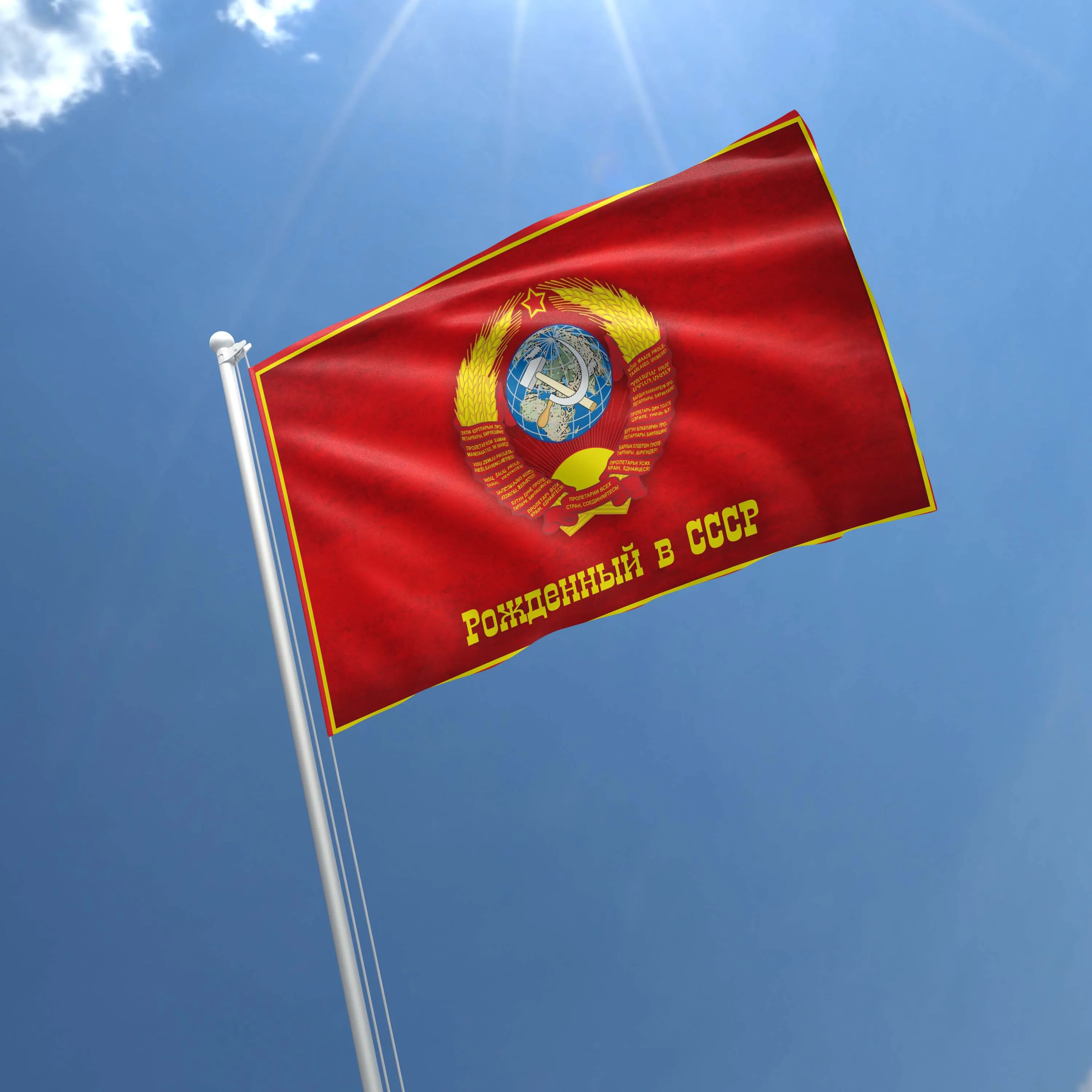 Born in USSR Flag Banner