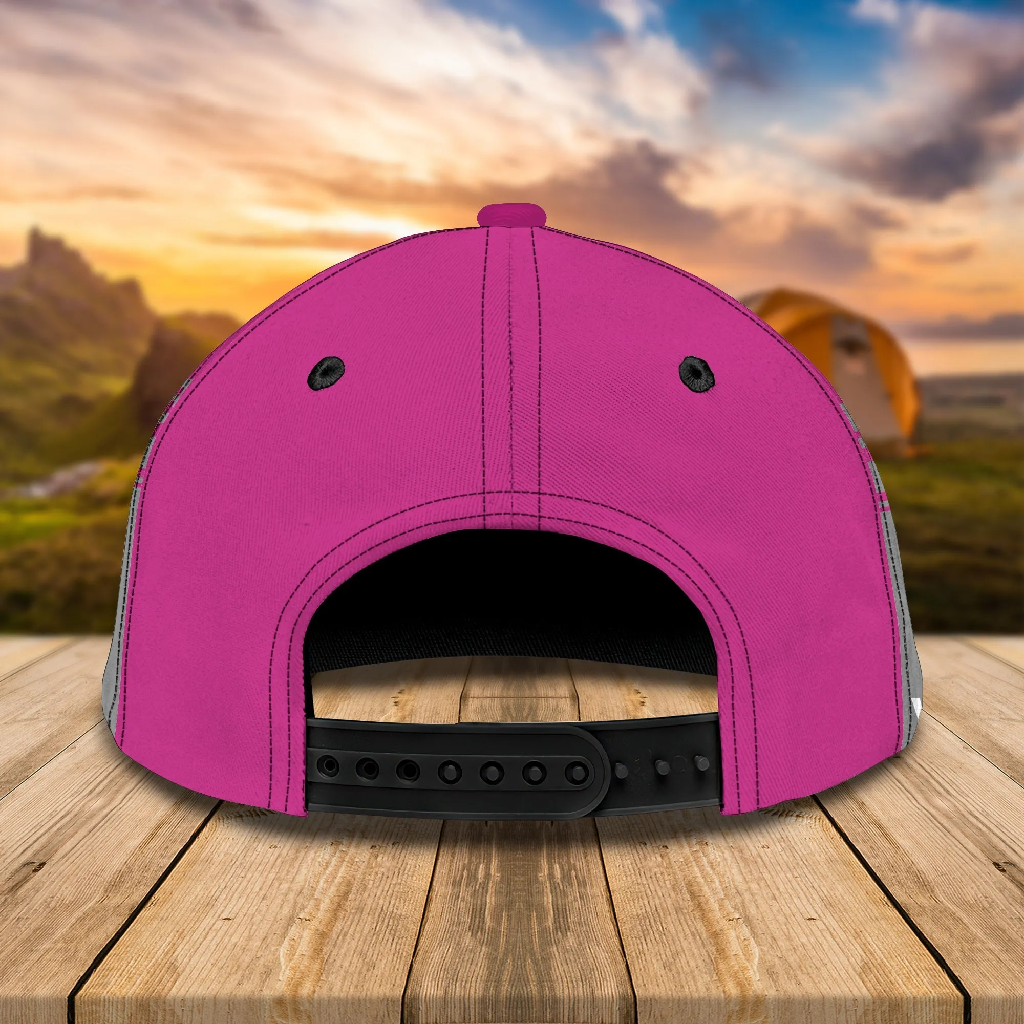 Camping Lady - Personalized Name Cap - Nsd99