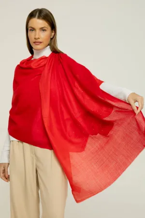 Cashmere Bordado butterfly vermelho