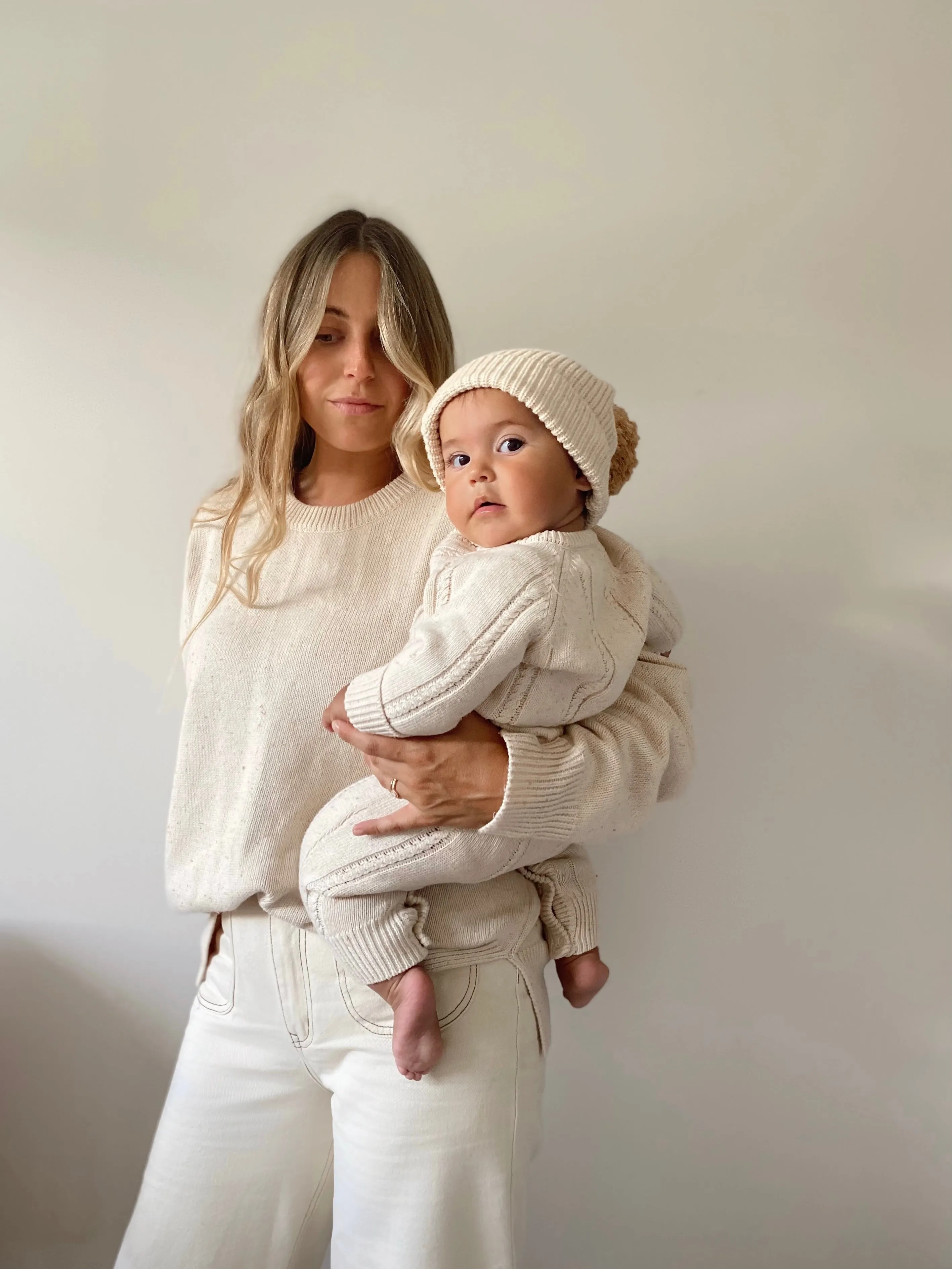 CLASSIC KNIT ROMPER | BISCOTTI FLECK