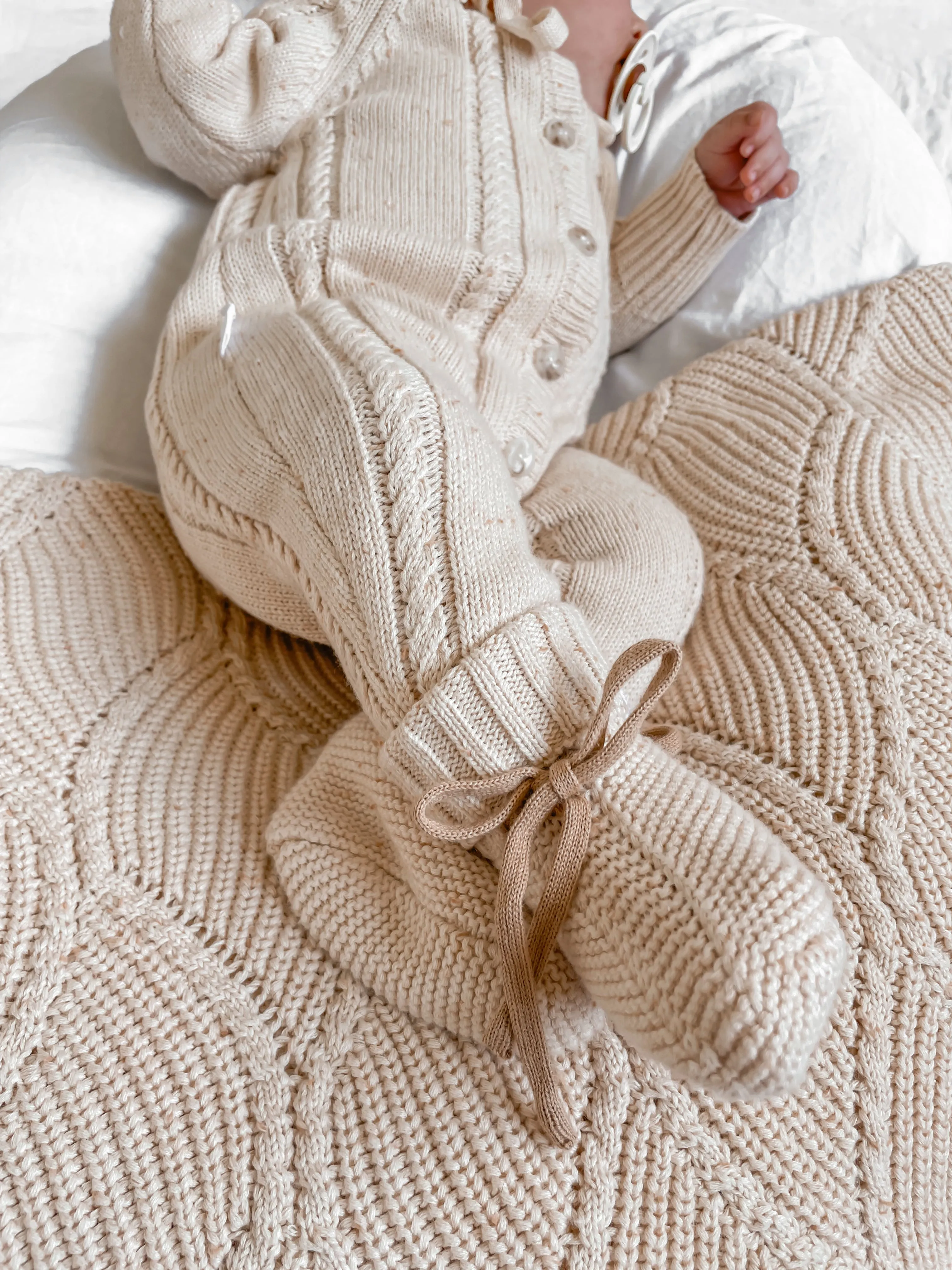 CLASSIC KNIT ROMPER | BISCOTTI FLECK
