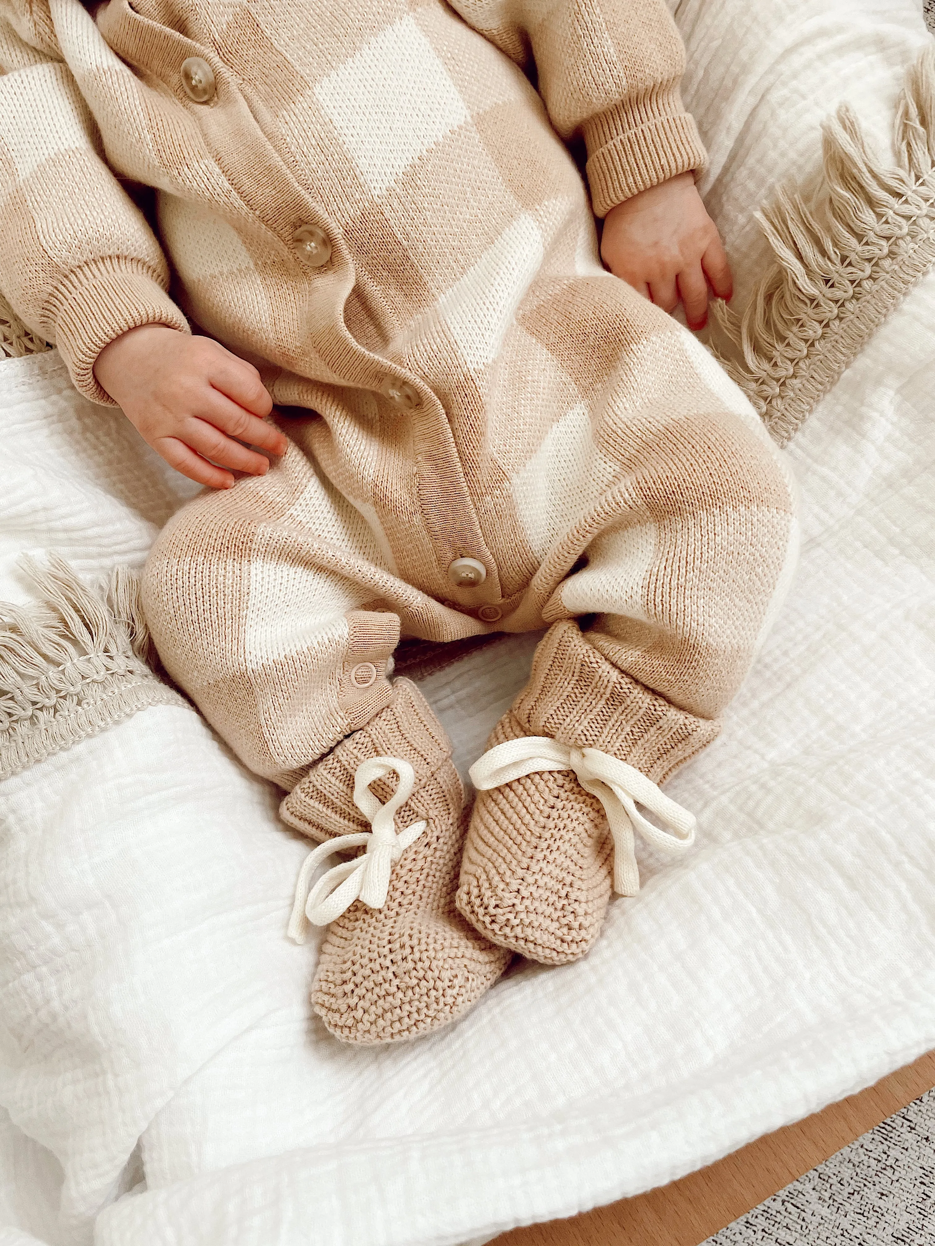 CLASSIC KNIT ROMPER | GINGHAM