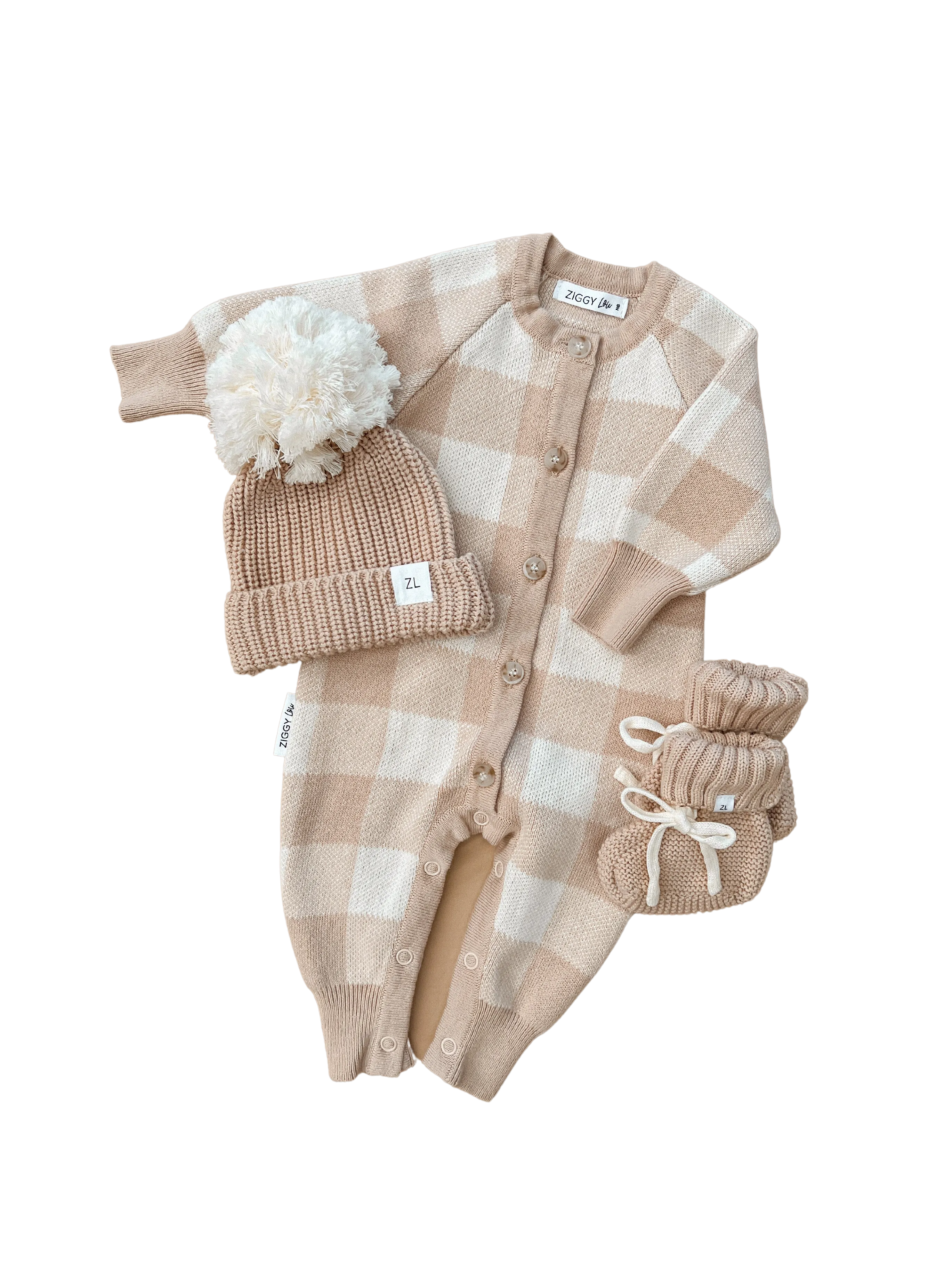 CLASSIC KNIT ROMPER | GINGHAM