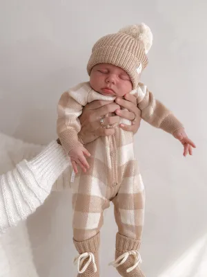 CLASSIC KNIT ROMPER | GINGHAM