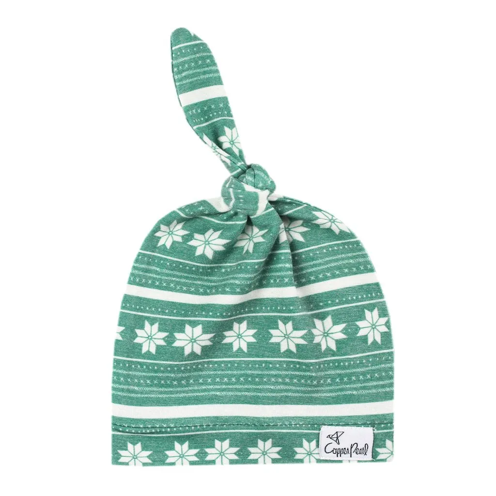 Copper Pearl - Top Knot Hat - Knit Holiday