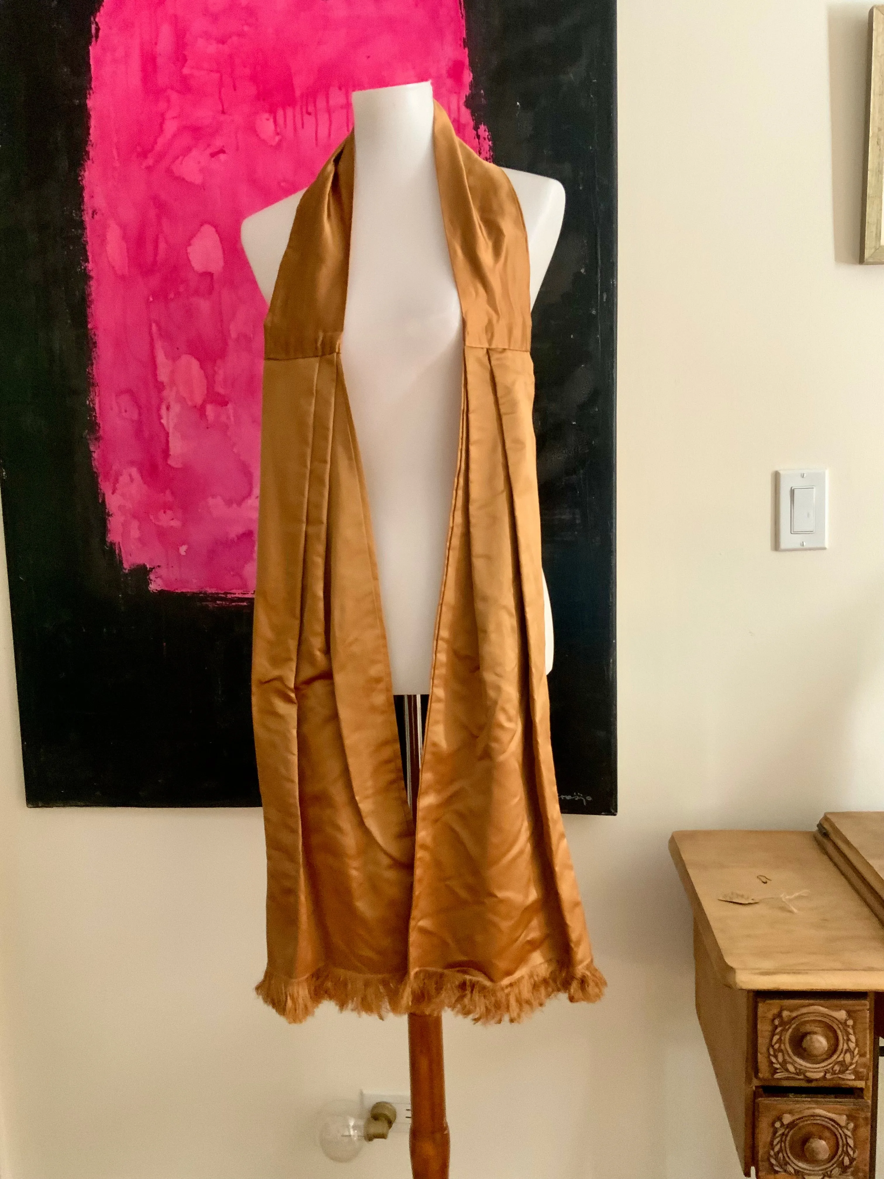 Copper Satin Scarf / Belt- 50s