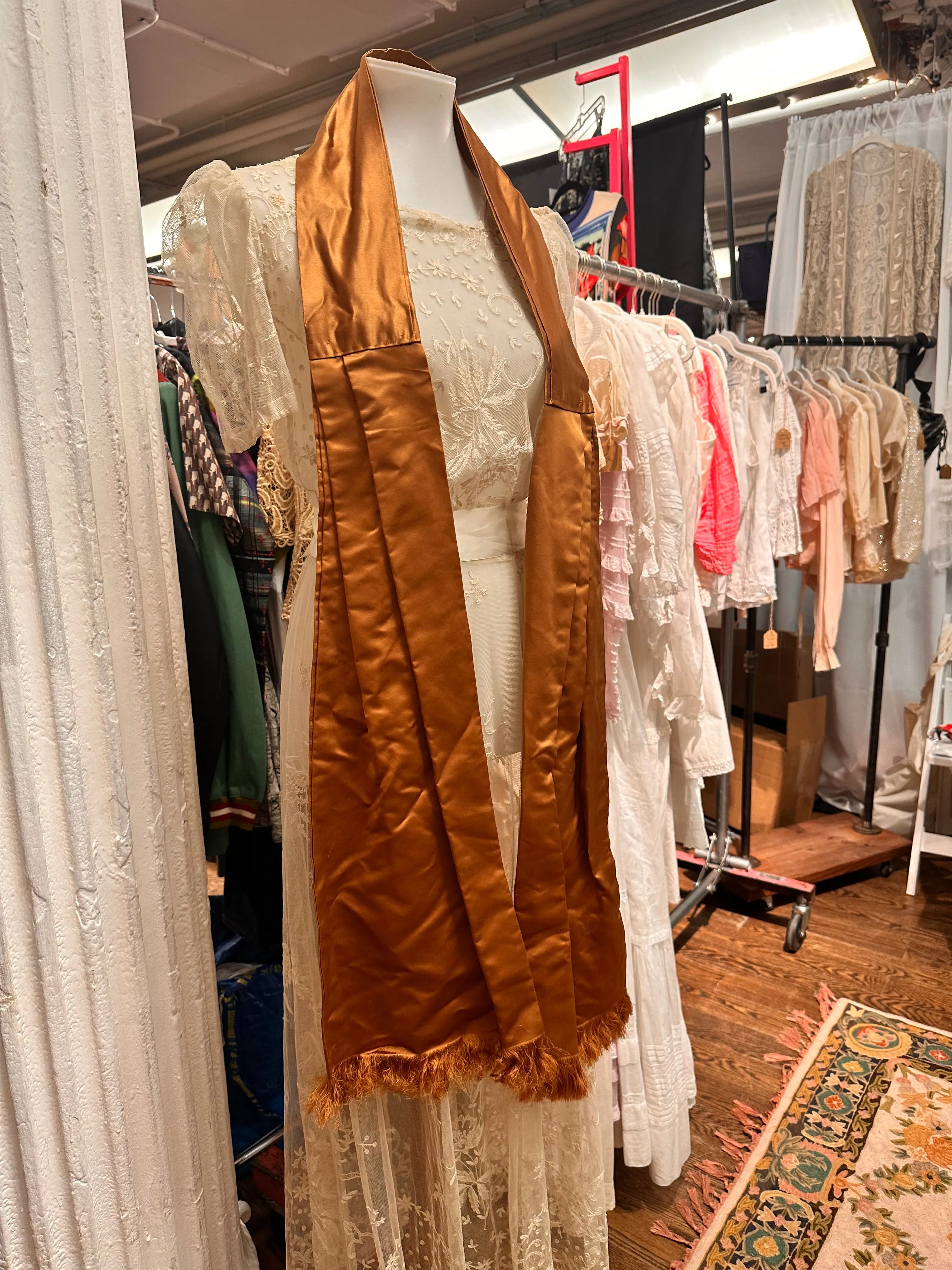 Copper Satin Scarf / Belt- 50s