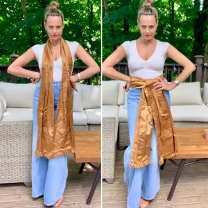Copper Satin Scarf / Belt- 50s