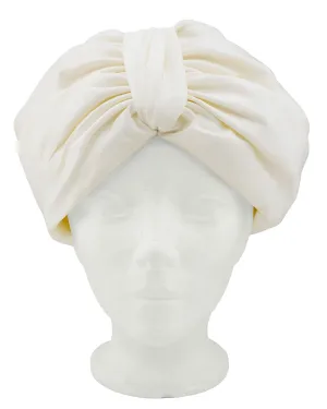 Cream Silk Turban