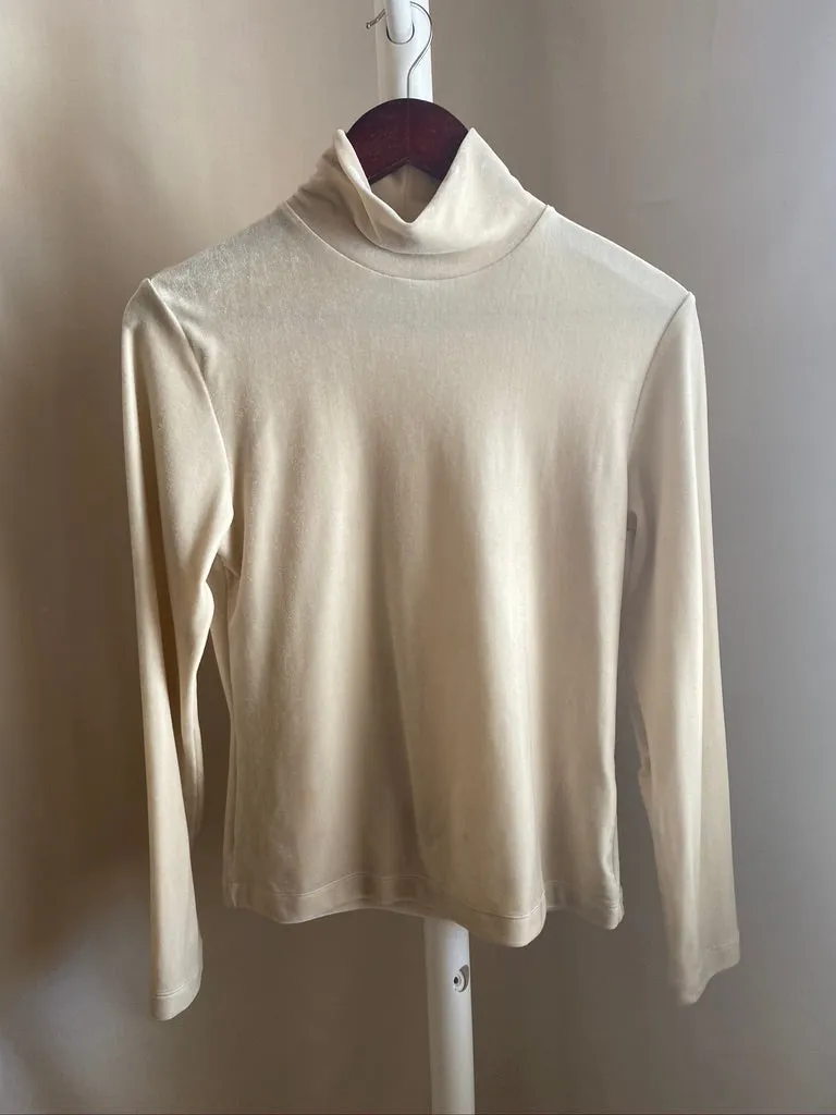 Cream Velvet Top